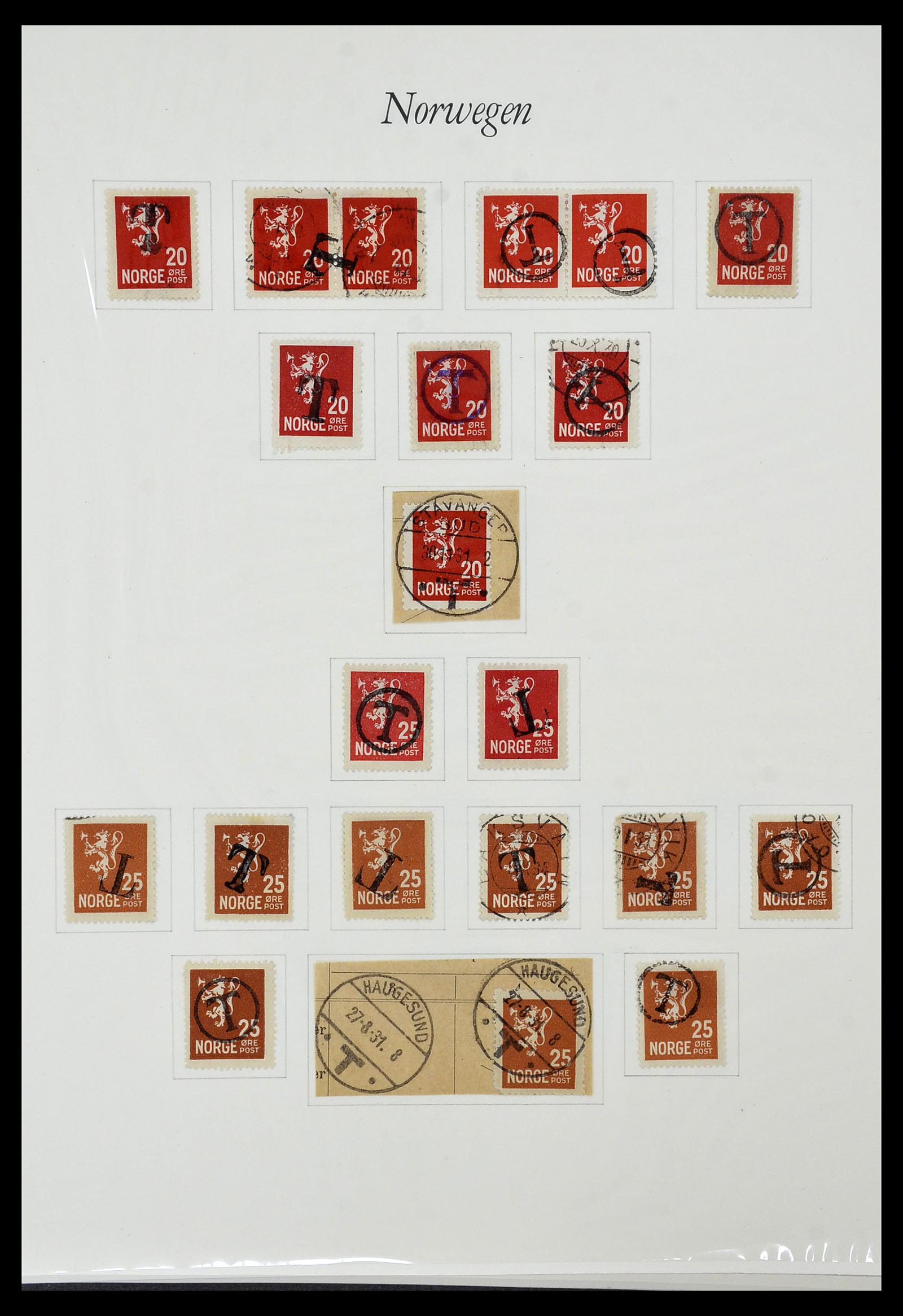 34154 013 - Postzegelverzameling 34154 Noorwegen port 1883-1973.