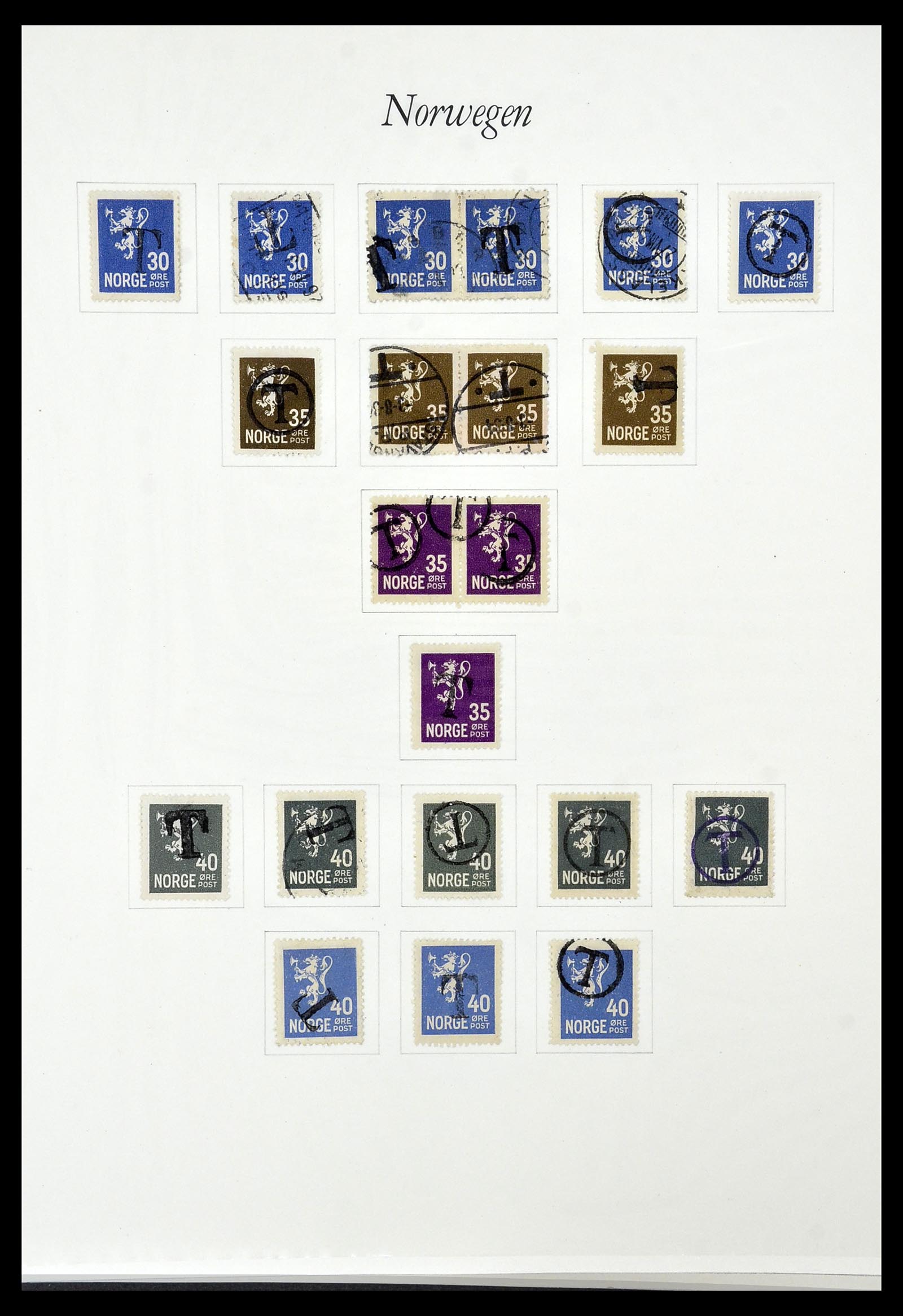 34154 014 - Postzegelverzameling 34154 Noorwegen port 1883-1973.