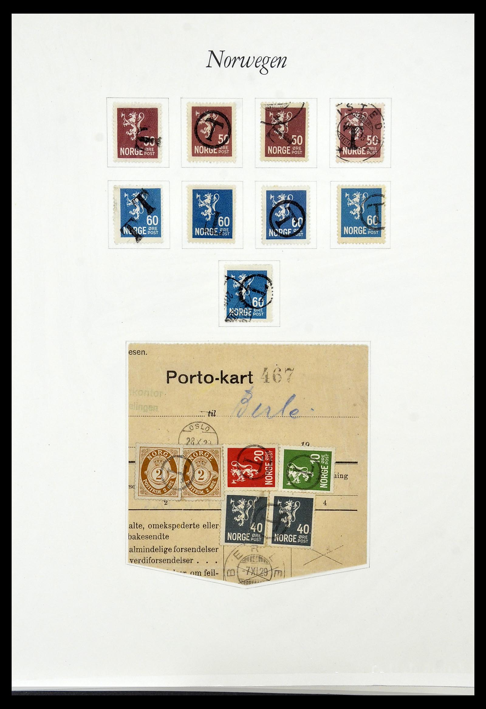 34154 015 - Postzegelverzameling 34154 Noorwegen port 1883-1973.