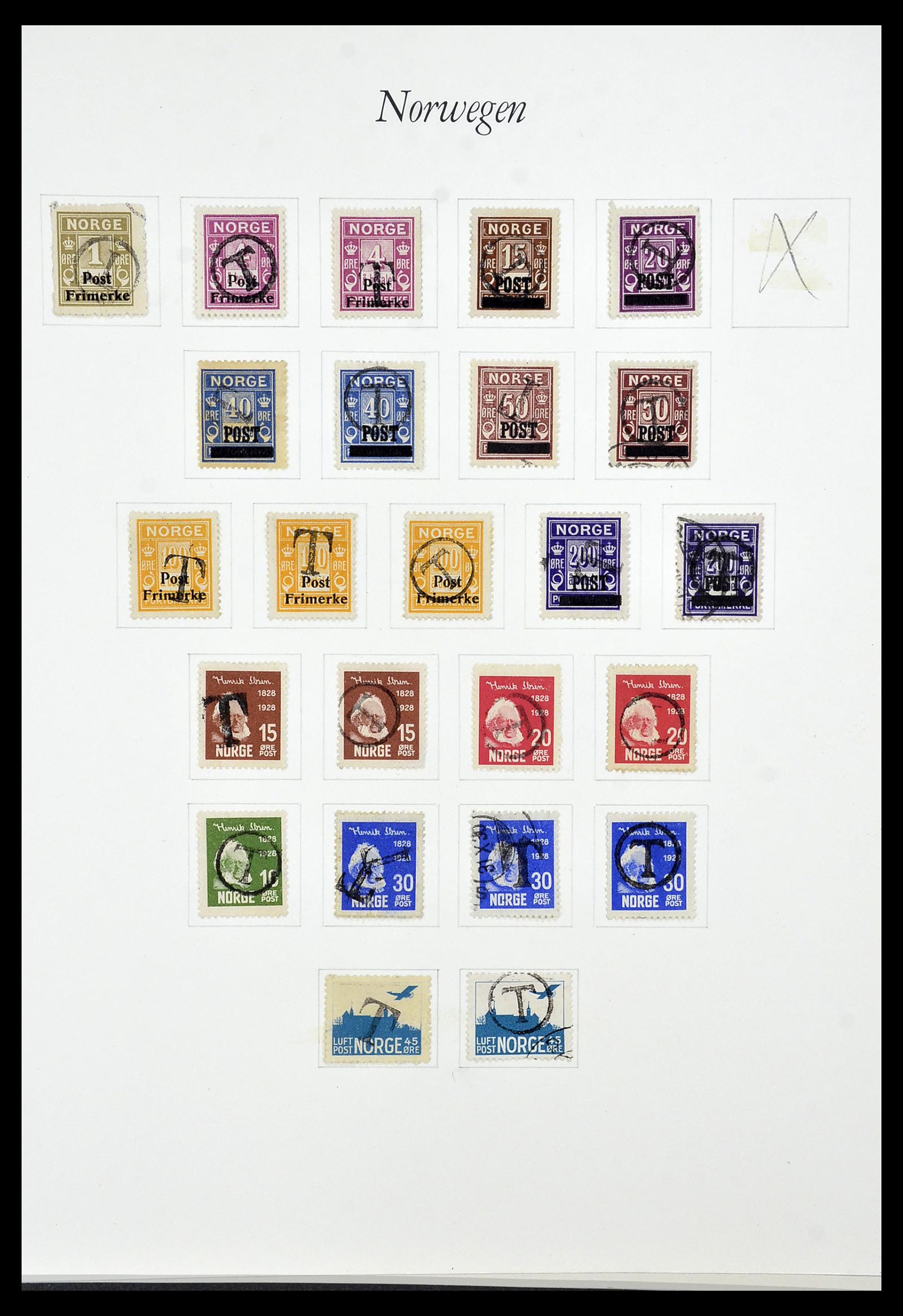 34154 016 - Postzegelverzameling 34154 Noorwegen port 1883-1973.