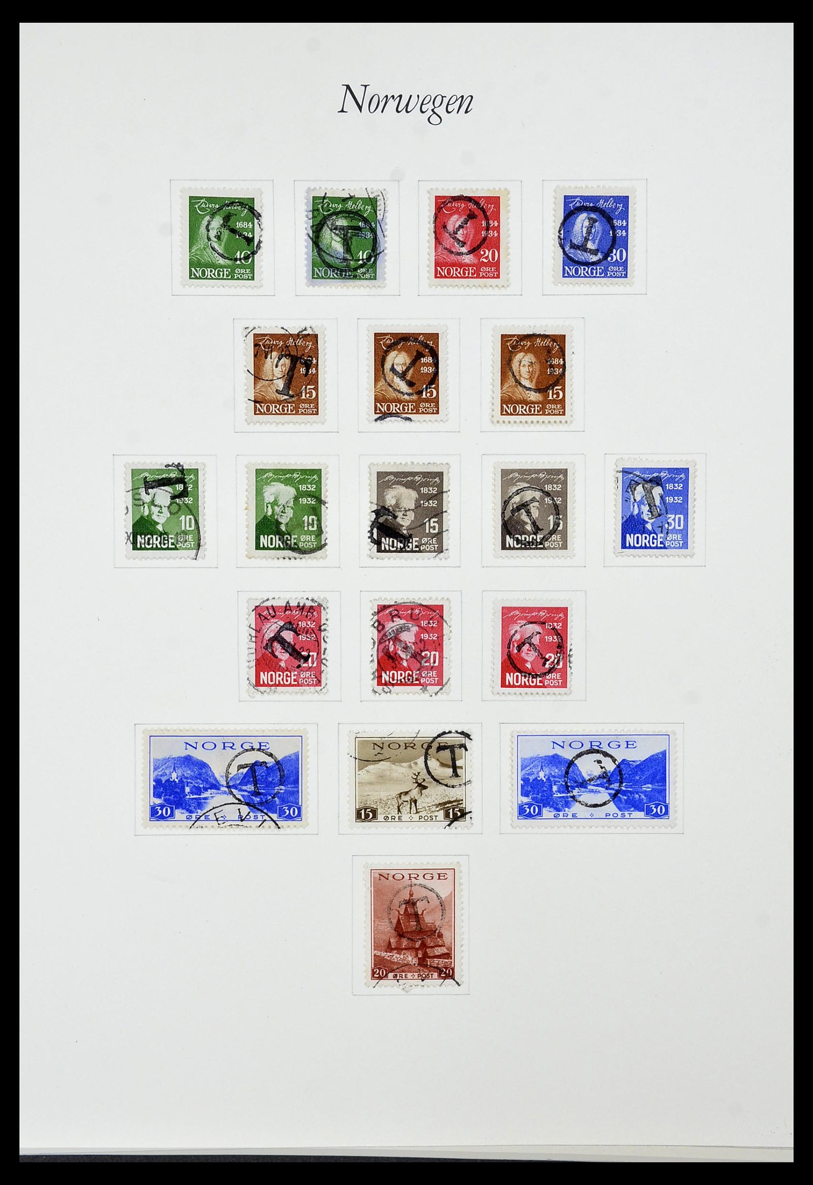 34154 017 - Postzegelverzameling 34154 Noorwegen port 1883-1973.