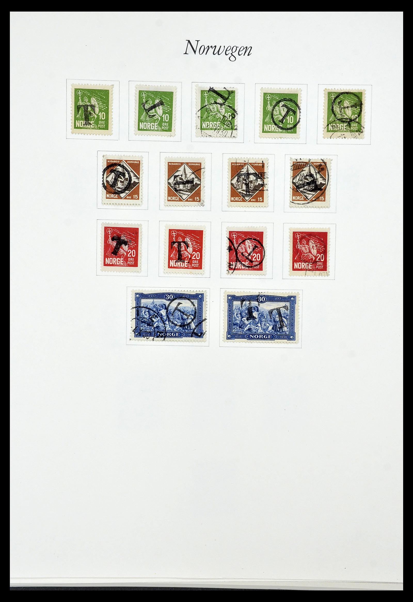 34154 019 - Postzegelverzameling 34154 Noorwegen port 1883-1973.