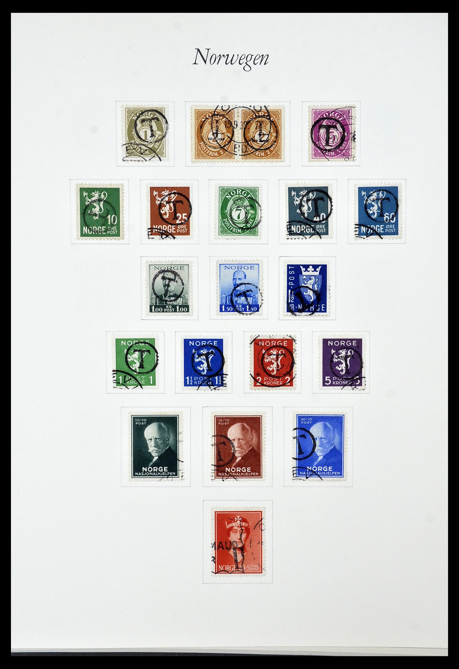 34154 020 - Postzegelverzameling 34154 Noorwegen port 1883-1973.