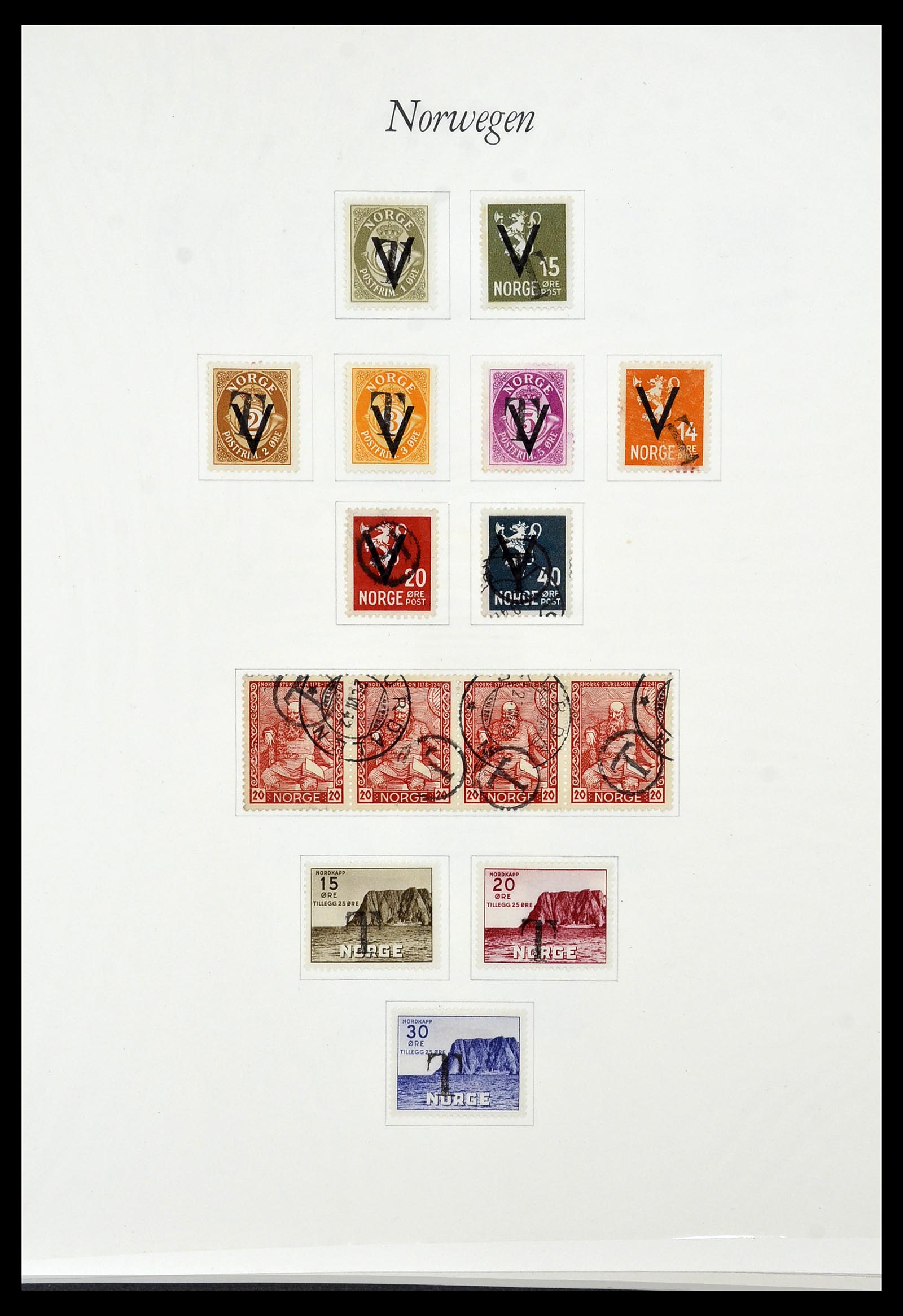 34154 022 - Postzegelverzameling 34154 Noorwegen port 1883-1973.