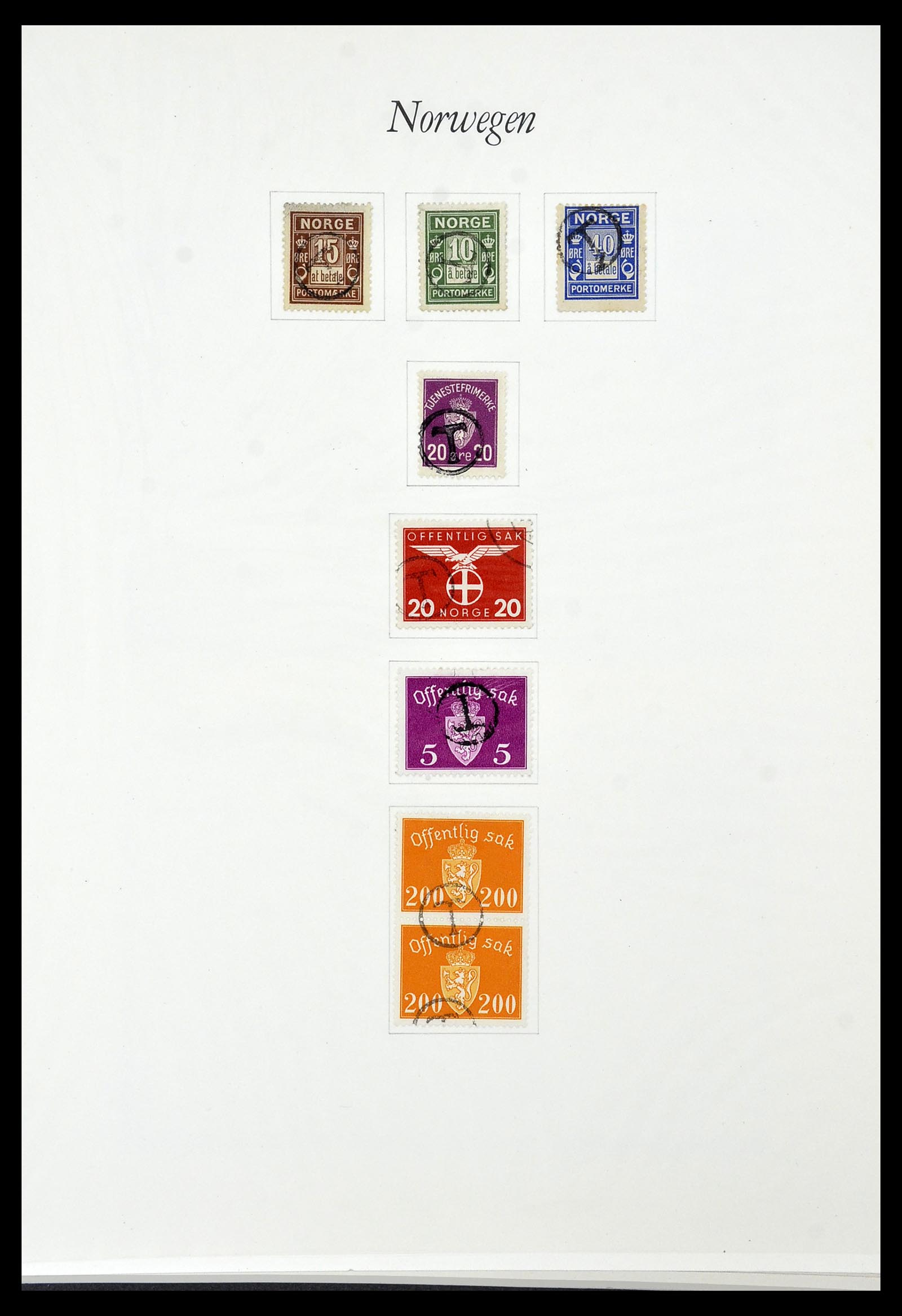 34154 025 - Postzegelverzameling 34154 Noorwegen port 1883-1973.