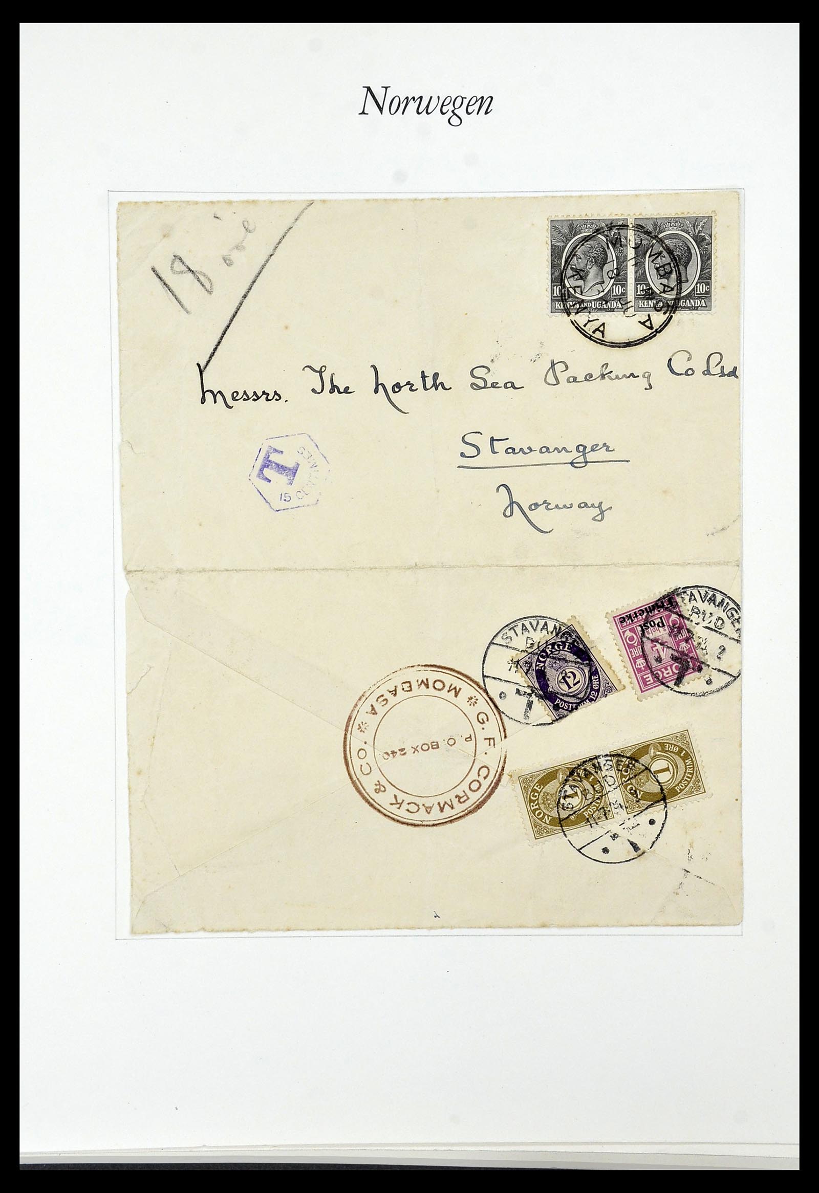34154 027 - Postzegelverzameling 34154 Noorwegen port 1883-1973.