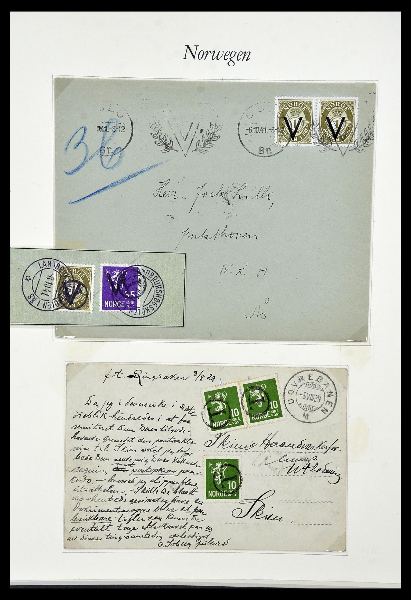 34154 028 - Postzegelverzameling 34154 Noorwegen port 1883-1973.
