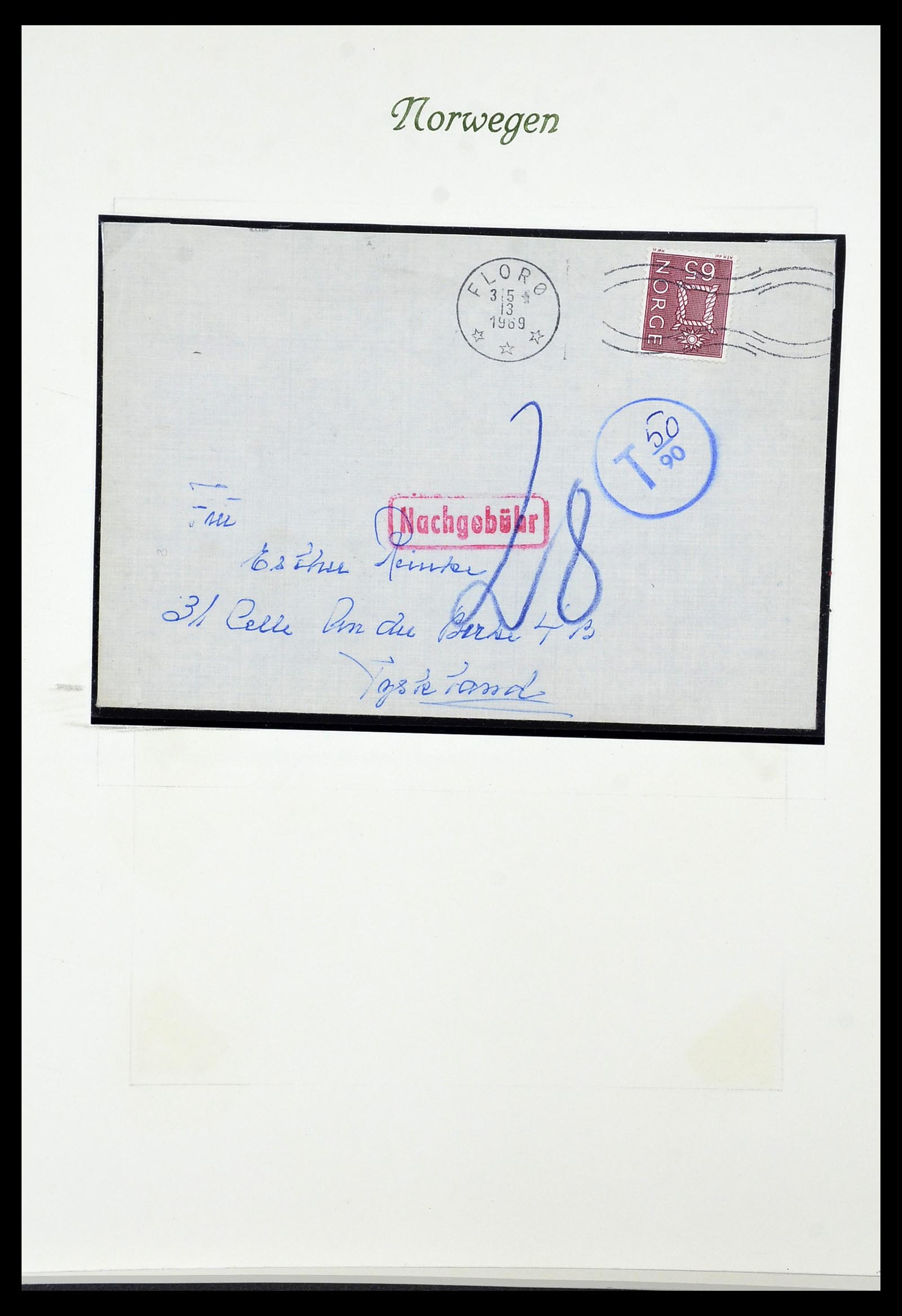 34154 031 - Postzegelverzameling 34154 Noorwegen port 1883-1973.