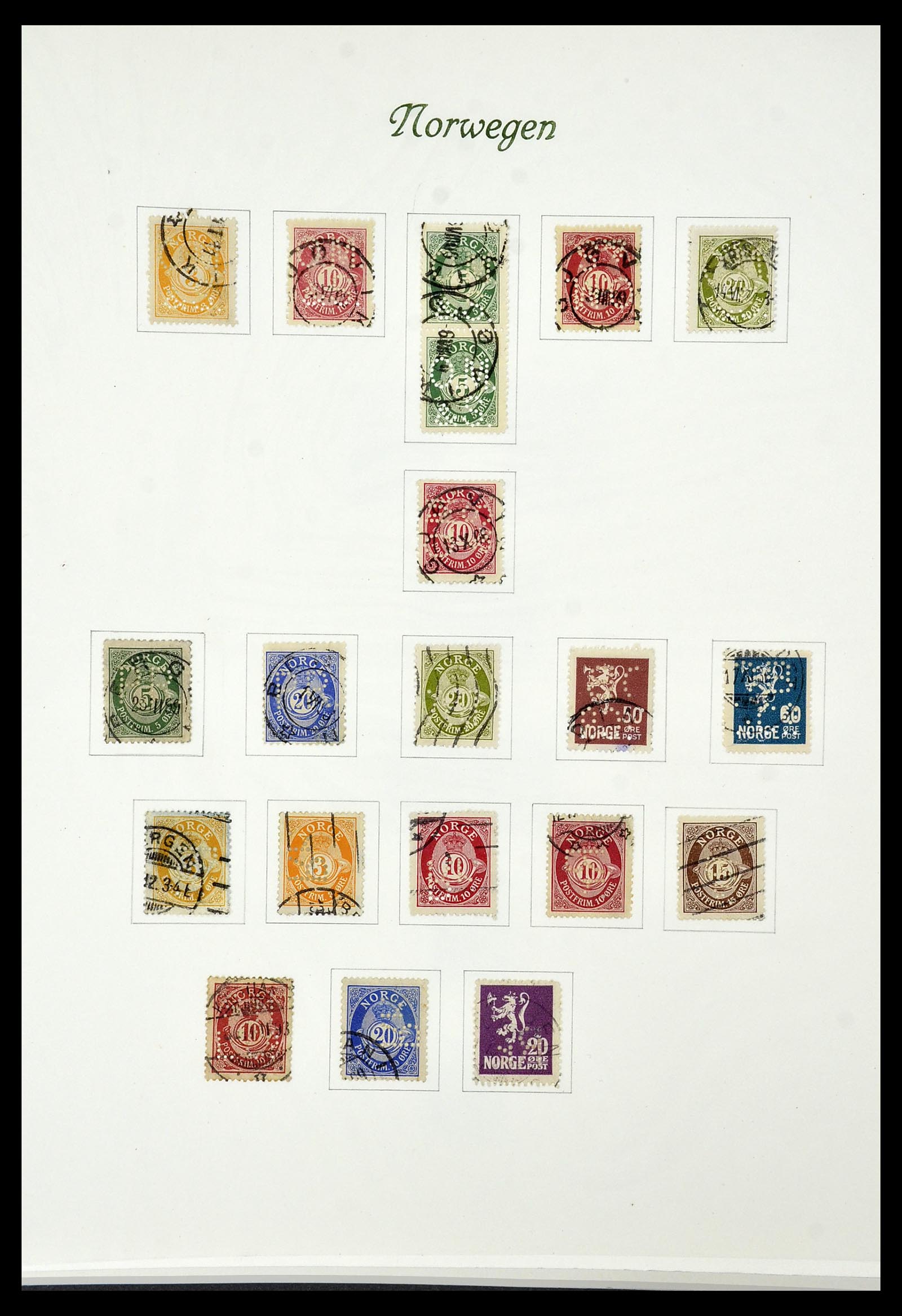 34154 037 - Postzegelverzameling 34154 Noorwegen port 1883-1973.
