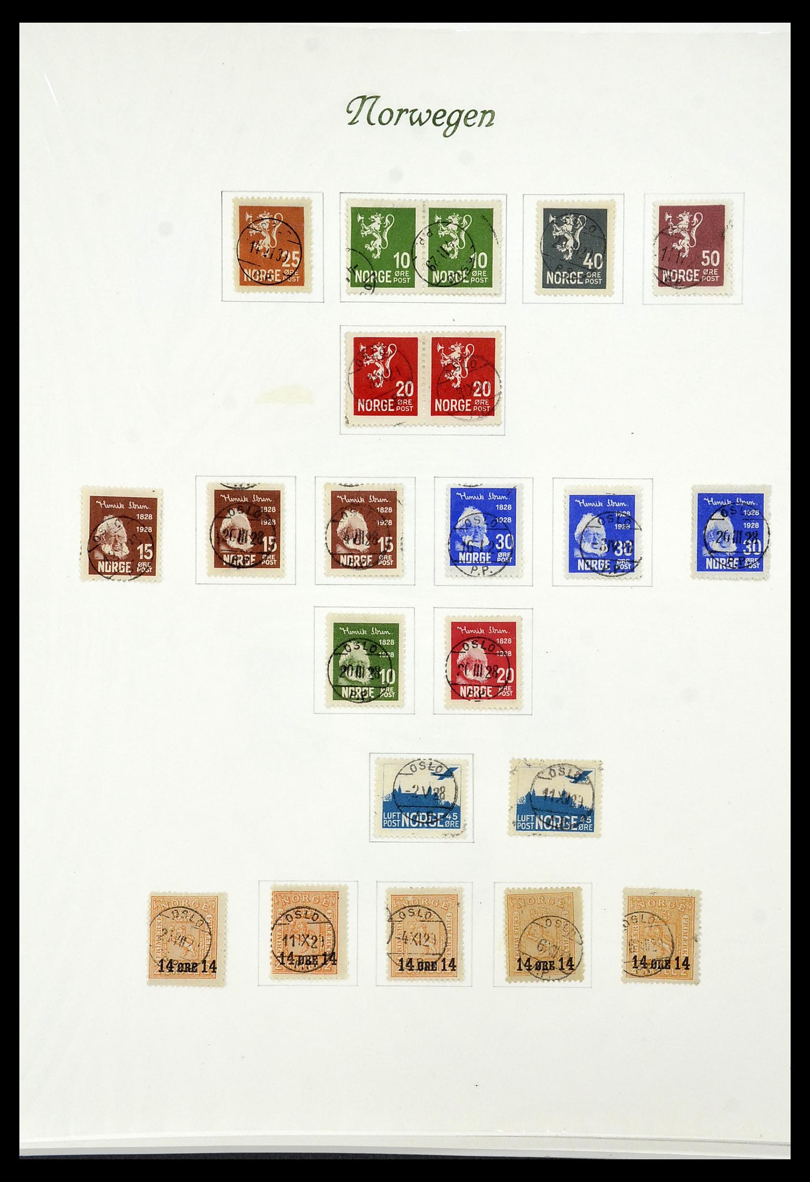 34154 041 - Postzegelverzameling 34154 Noorwegen port 1883-1973.