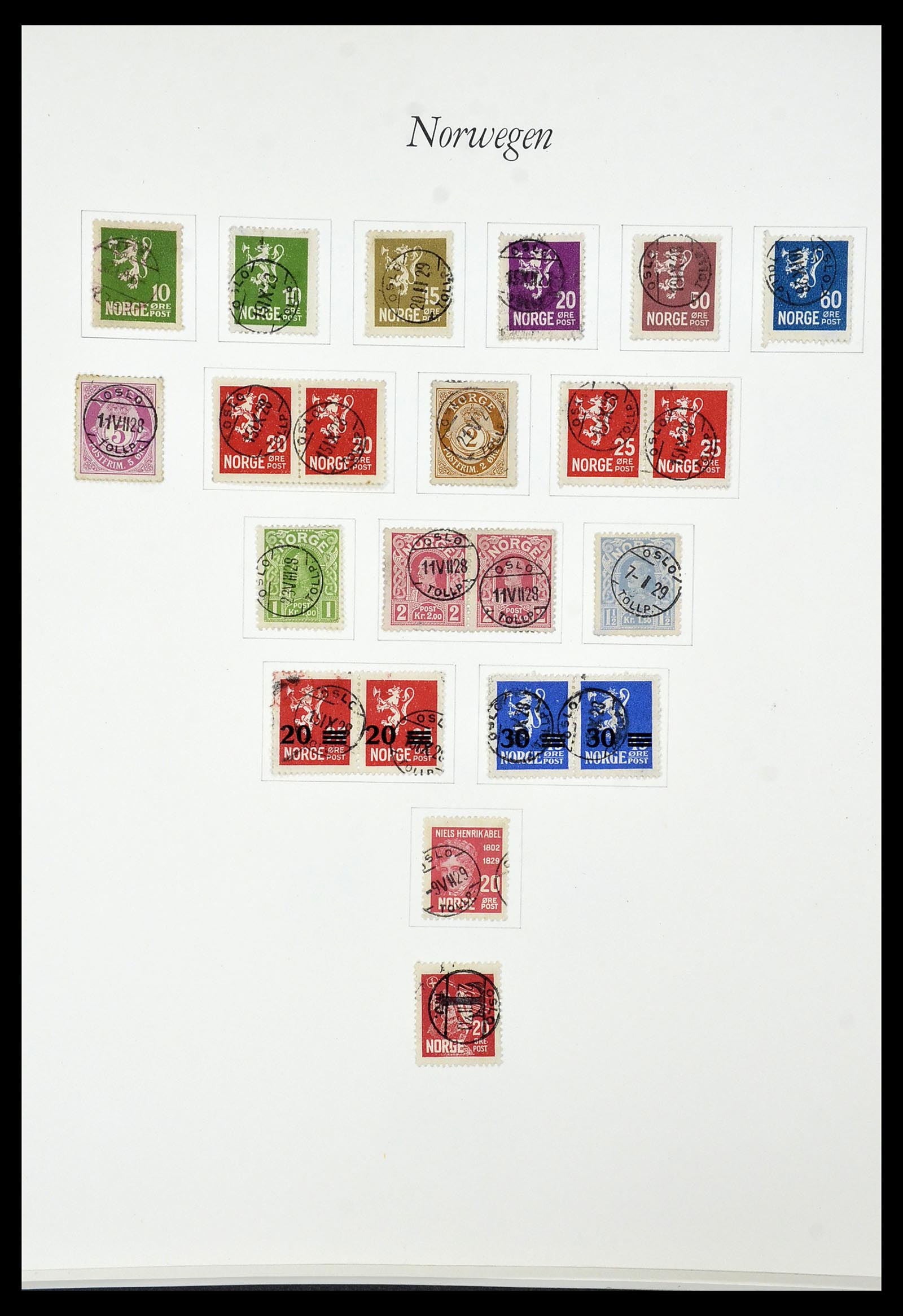 34154 044 - Postzegelverzameling 34154 Noorwegen port 1883-1973.