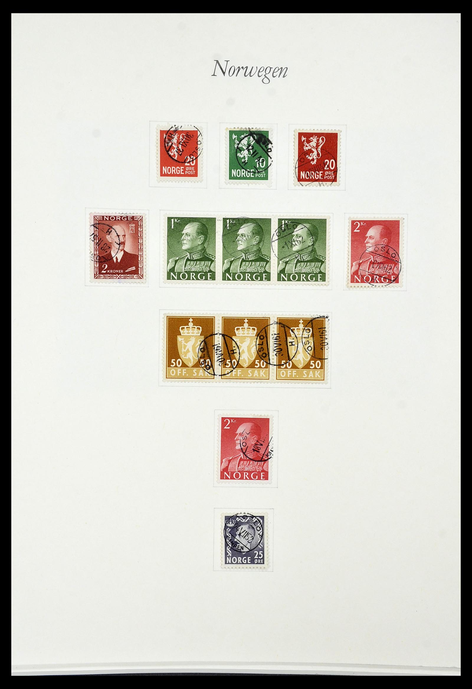 34154 048 - Postzegelverzameling 34154 Noorwegen port 1883-1973.