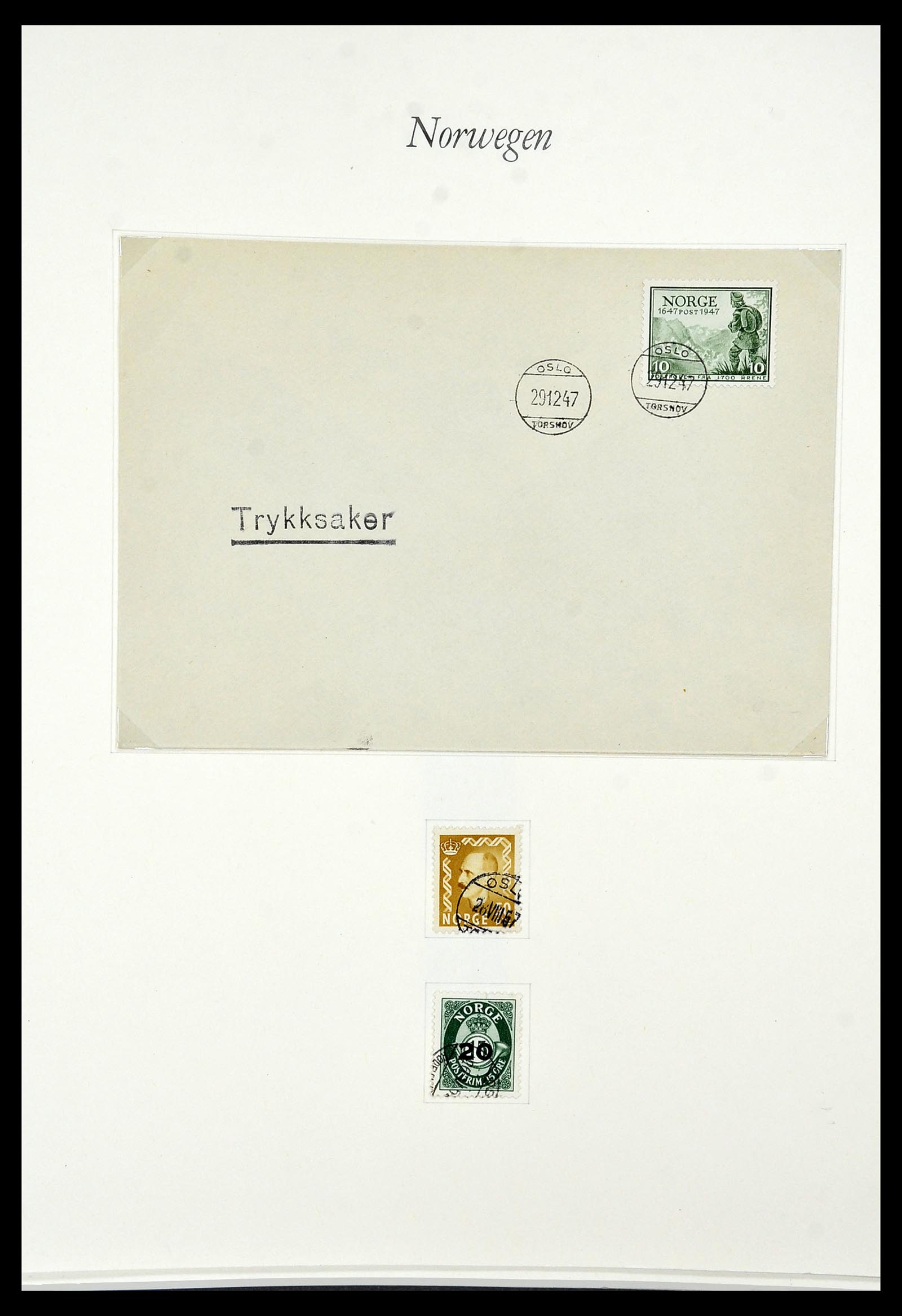 34154 049 - Postzegelverzameling 34154 Noorwegen port 1883-1973.