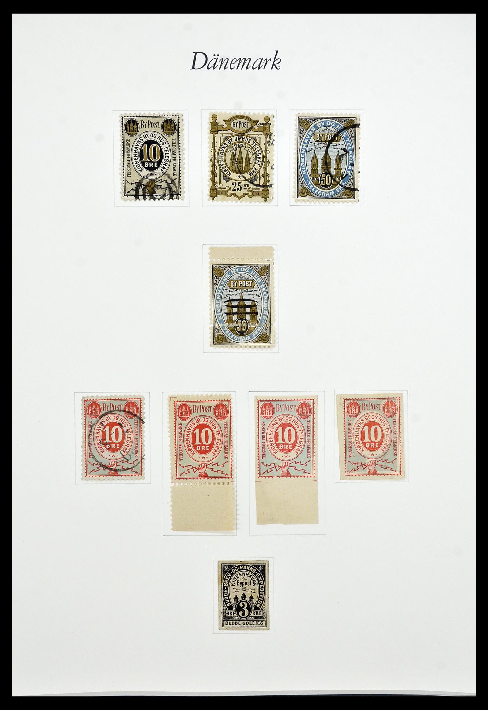 34155 005 - Postzegelverzameling 34155 Denemarken stadspost.