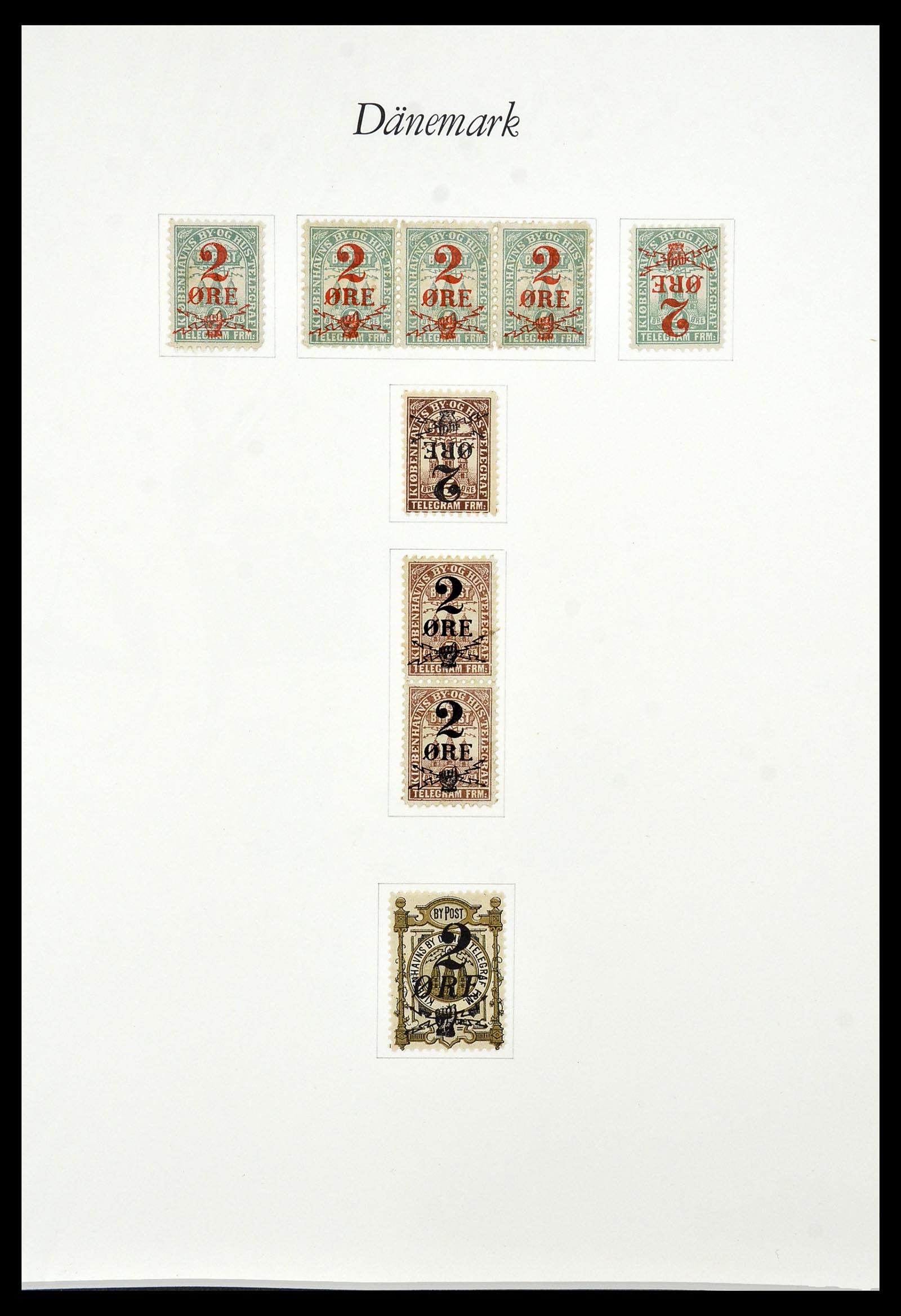 34155 008 - Postzegelverzameling 34155 Denemarken stadspost.