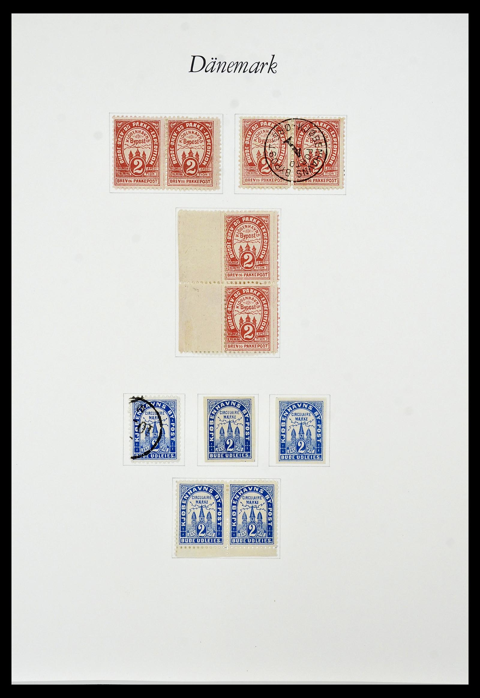 34155 009 - Postzegelverzameling 34155 Denemarken stadspost.