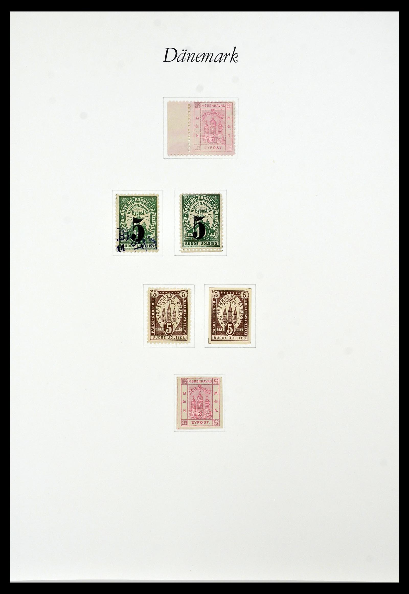 34155 012 - Postzegelverzameling 34155 Denemarken stadspost.