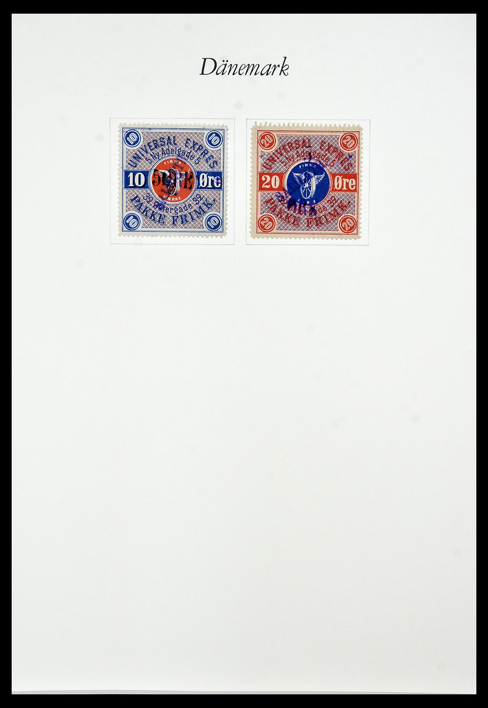 34155 016 - Postzegelverzameling 34155 Denemarken stadspost.