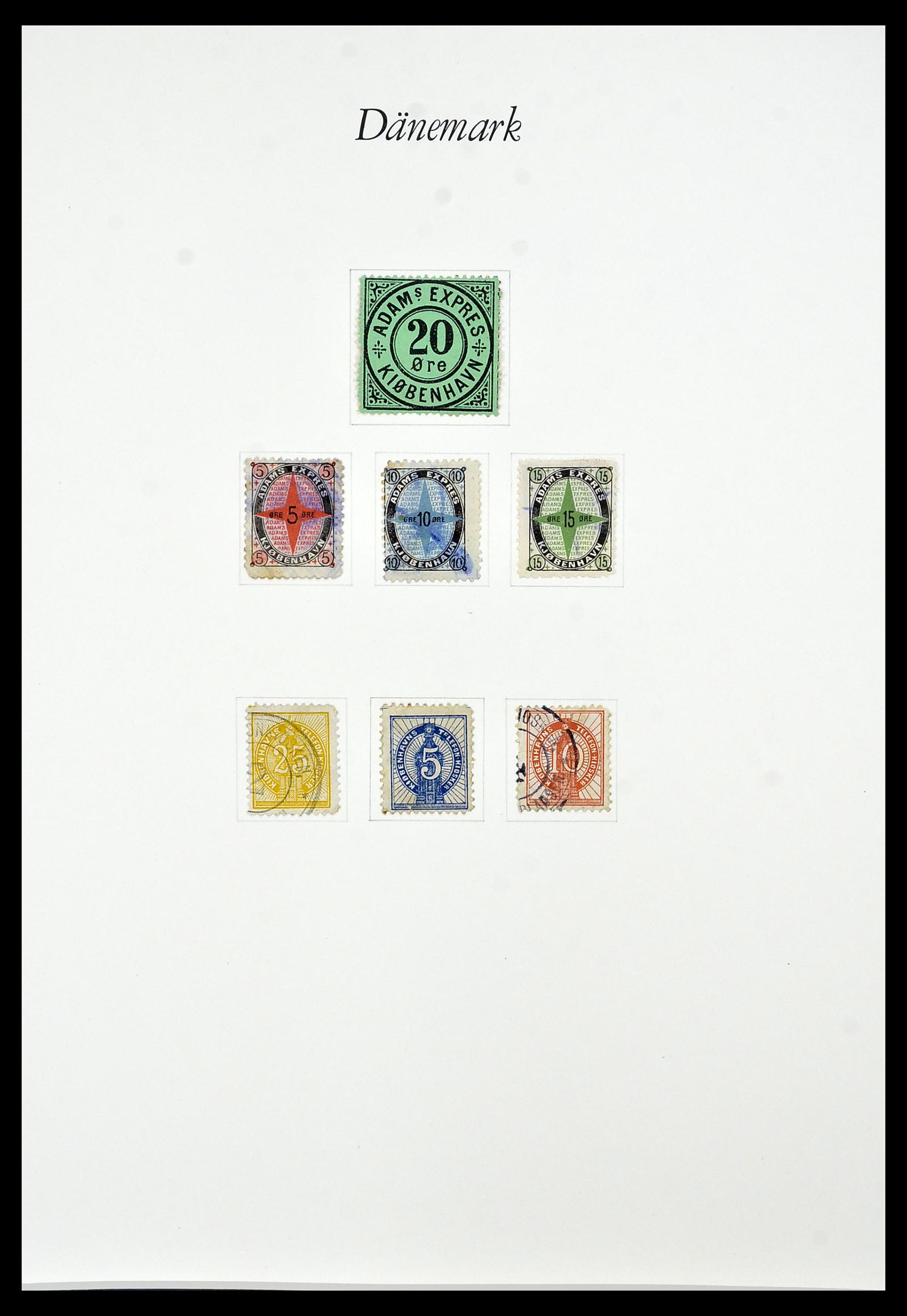 34155 017 - Postzegelverzameling 34155 Denemarken stadspost.