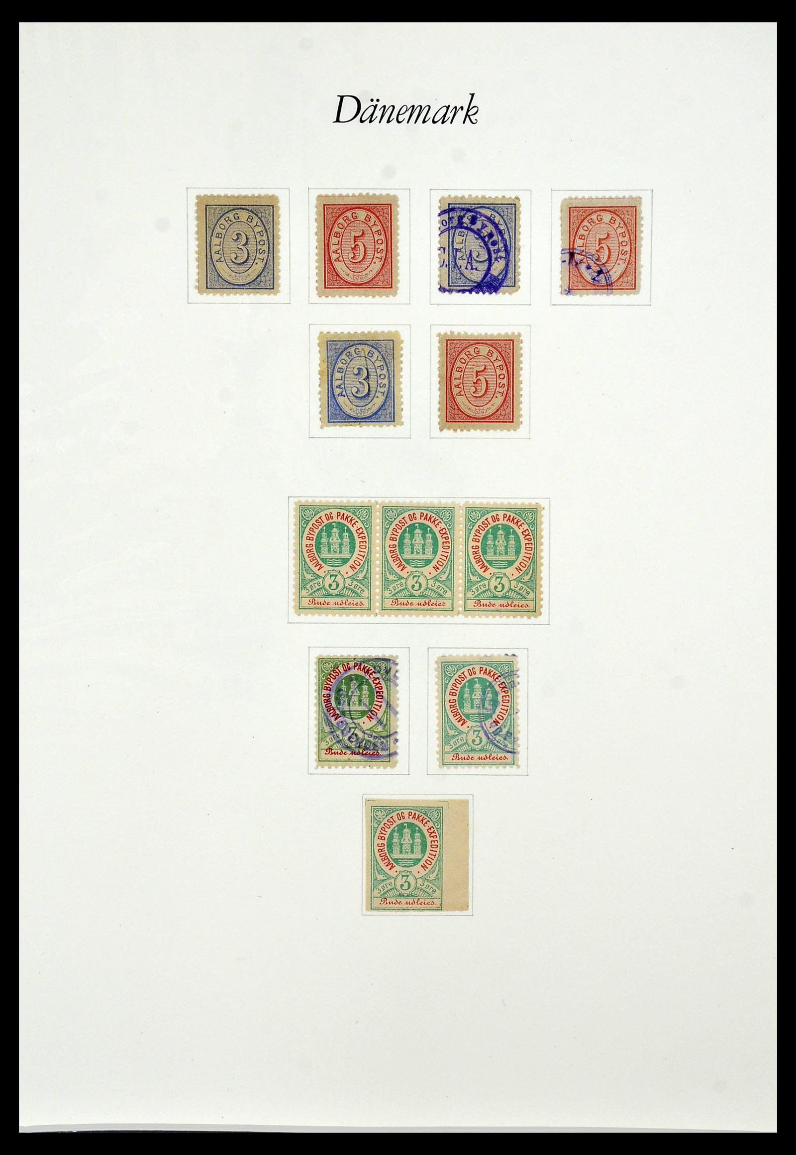 34155 018 - Postzegelverzameling 34155 Denemarken stadspost.