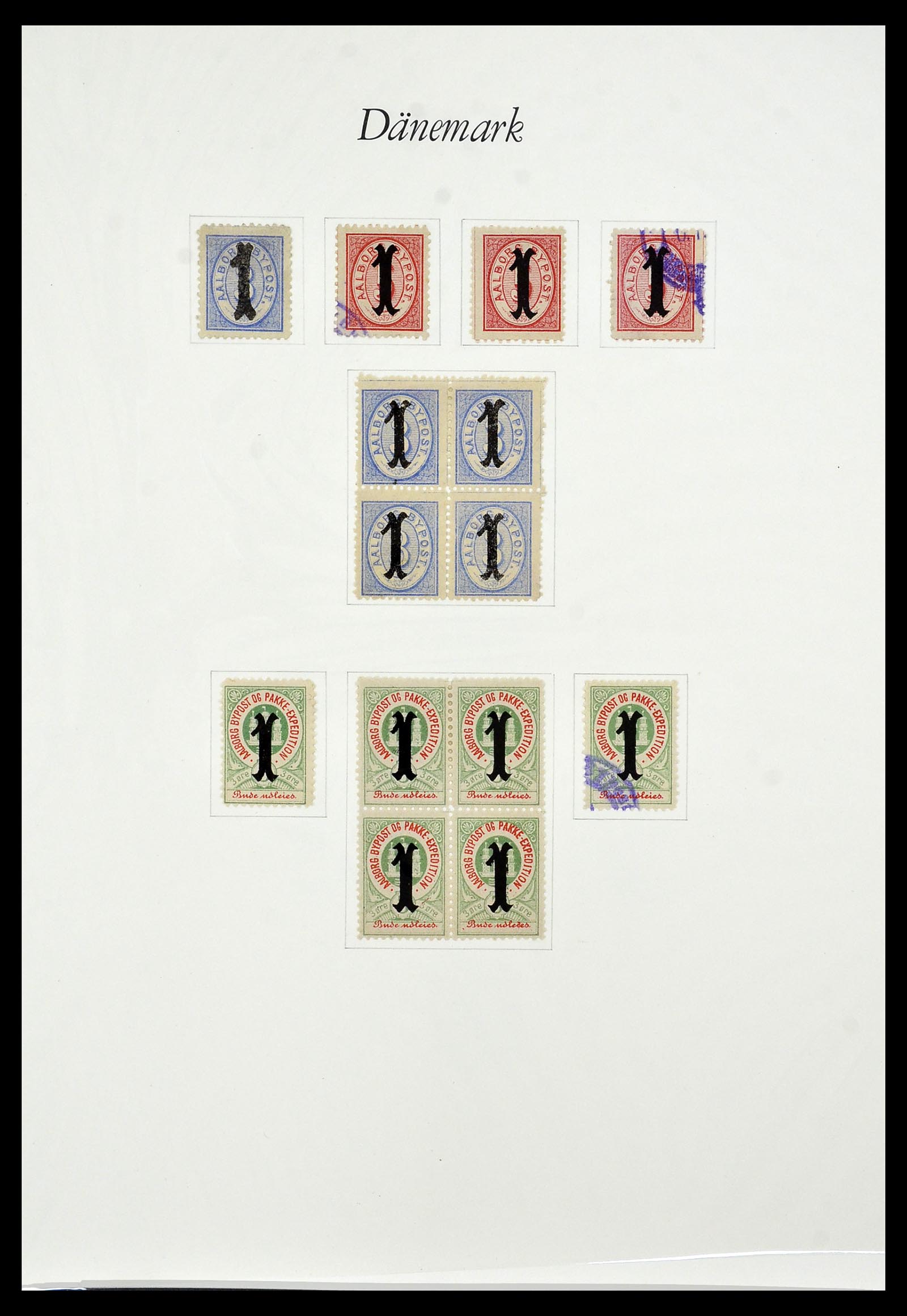 34155 019 - Postzegelverzameling 34155 Denemarken stadspost.
