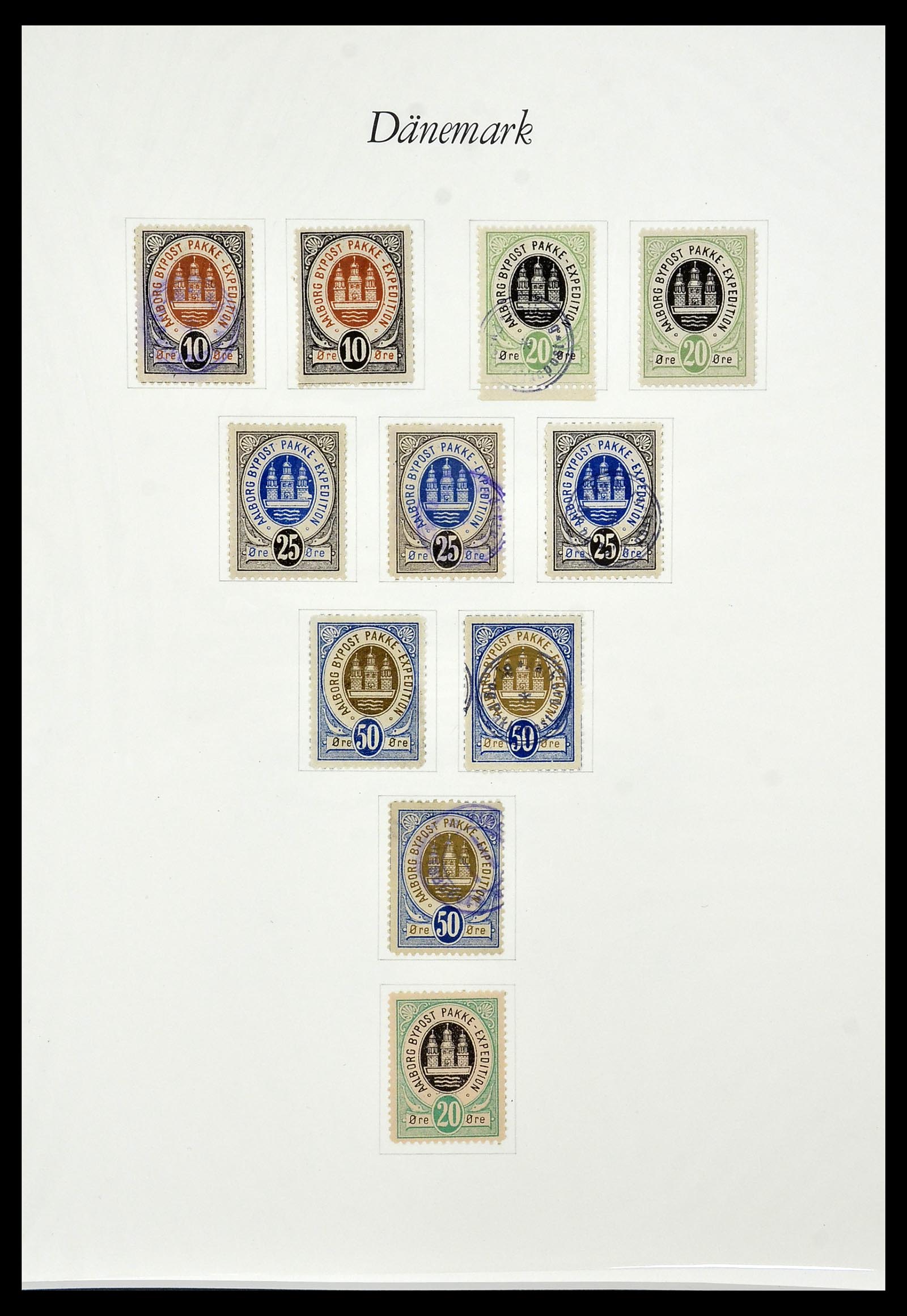34155 022 - Postzegelverzameling 34155 Denemarken stadspost.
