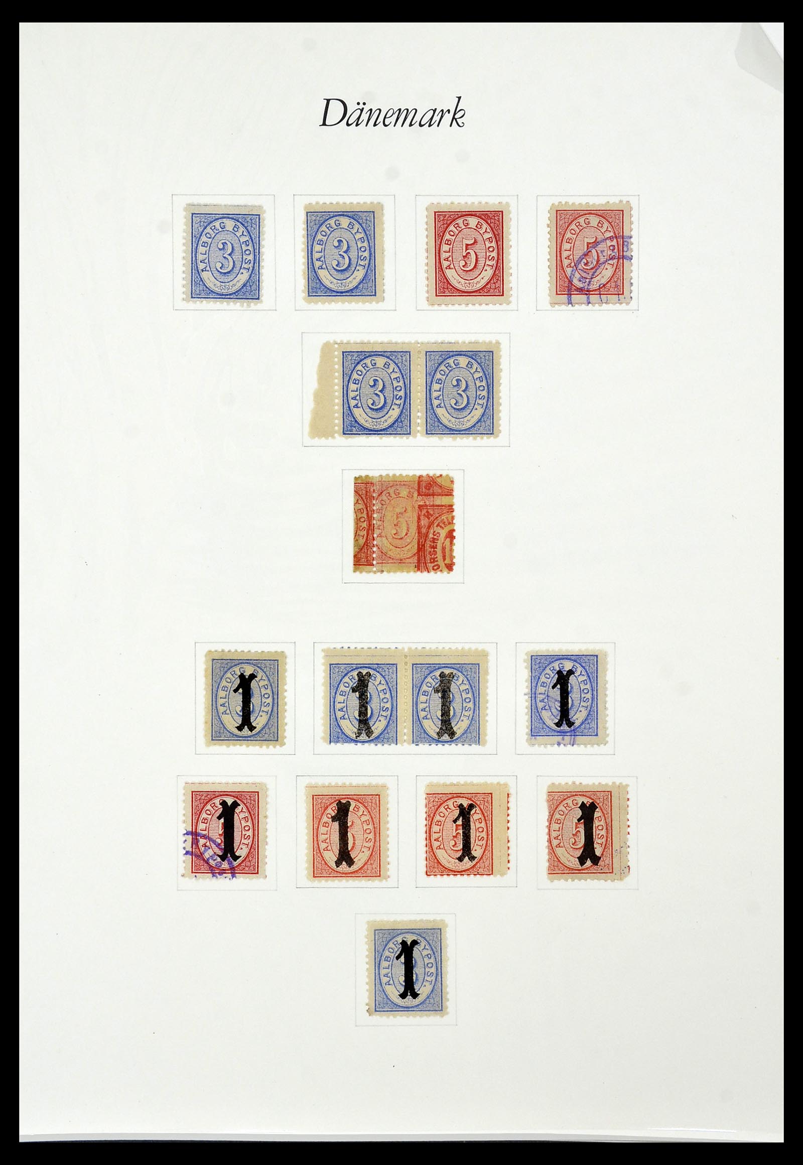 34155 023 - Postzegelverzameling 34155 Denemarken stadspost.