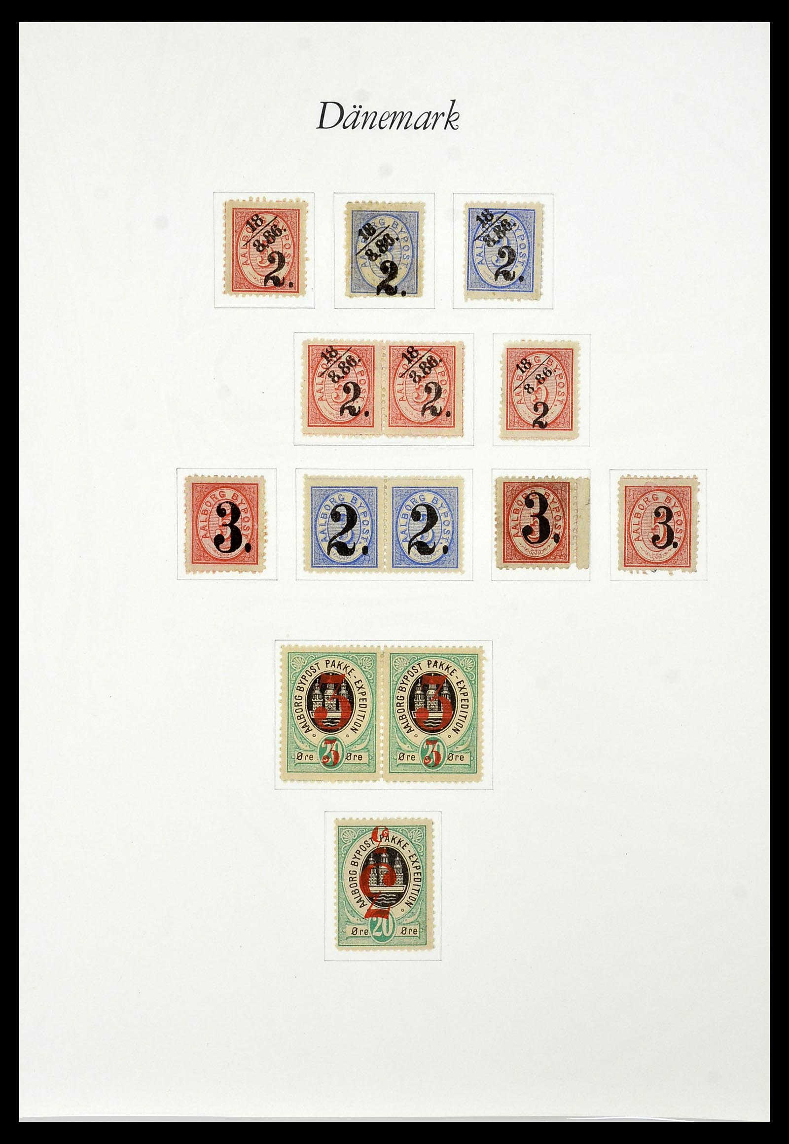 34155 024 - Postzegelverzameling 34155 Denemarken stadspost.