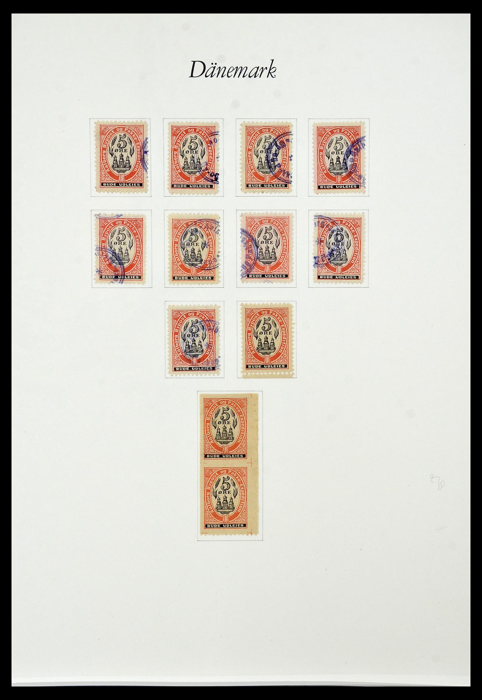 34155 026 - Postzegelverzameling 34155 Denemarken stadspost.