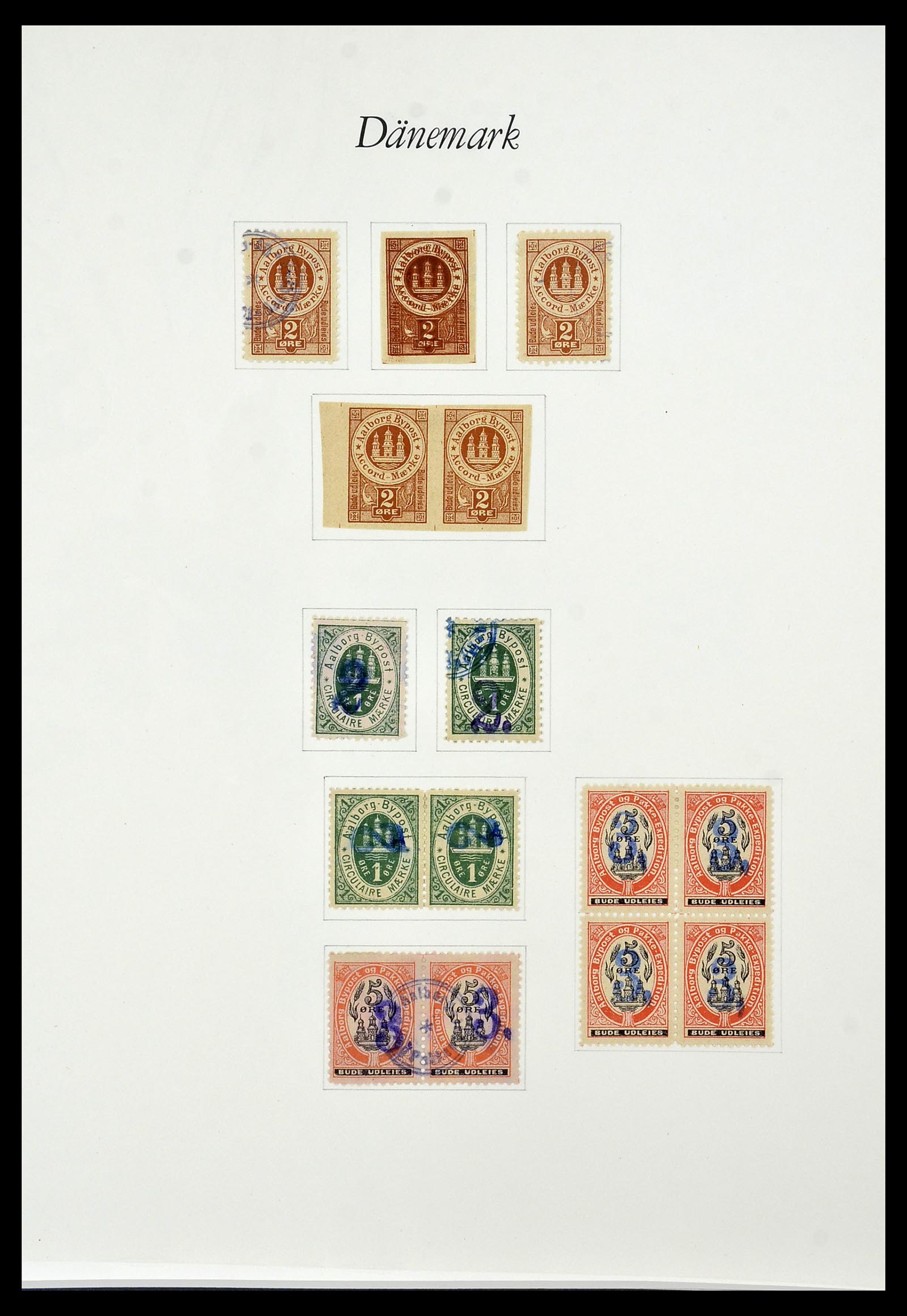34155 028 - Postzegelverzameling 34155 Denemarken stadspost.