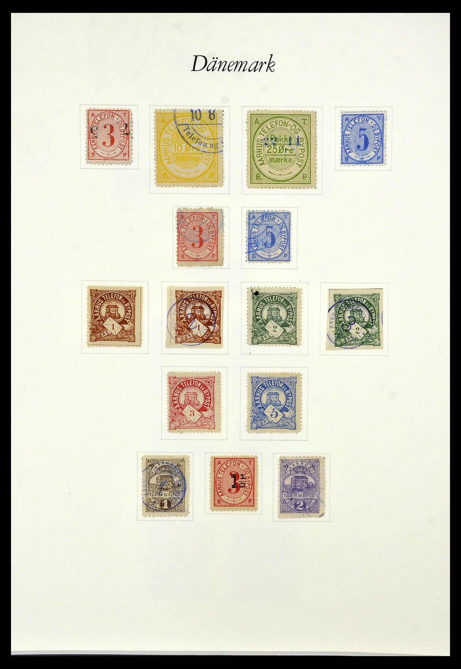 34155 029 - Postzegelverzameling 34155 Denemarken stadspost.