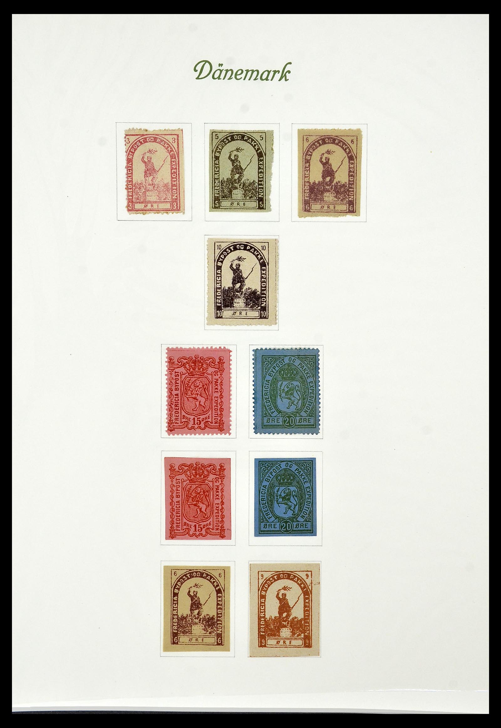 34155 030 - Postzegelverzameling 34155 Denemarken stadspost.