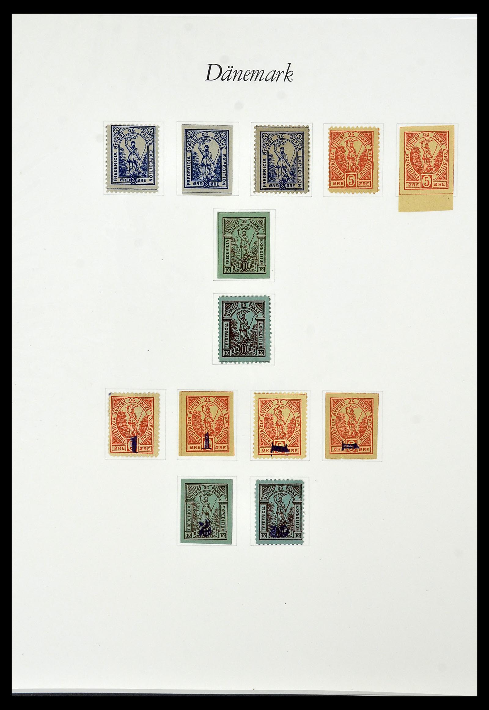 34155 031 - Postzegelverzameling 34155 Denemarken stadspost.