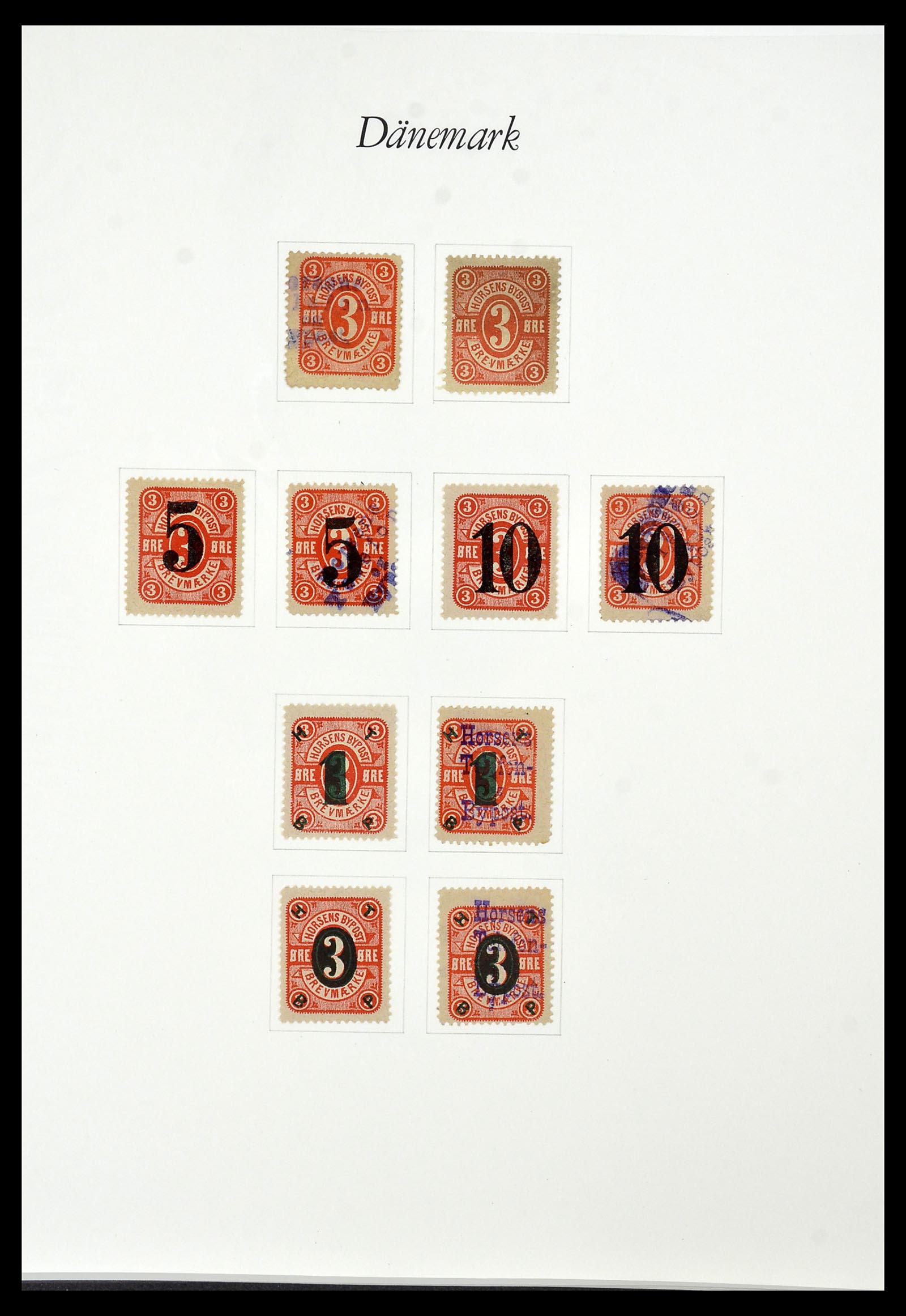 34155 032 - Postzegelverzameling 34155 Denemarken stadspost.