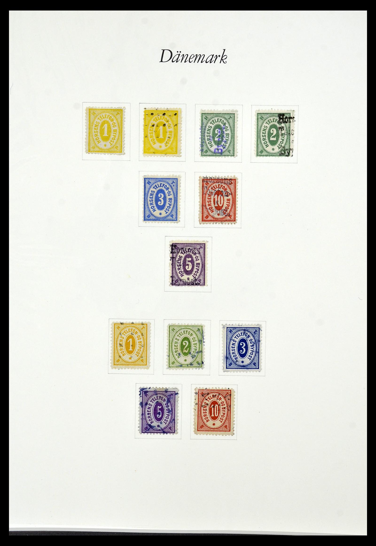 34155 033 - Postzegelverzameling 34155 Denemarken stadspost.