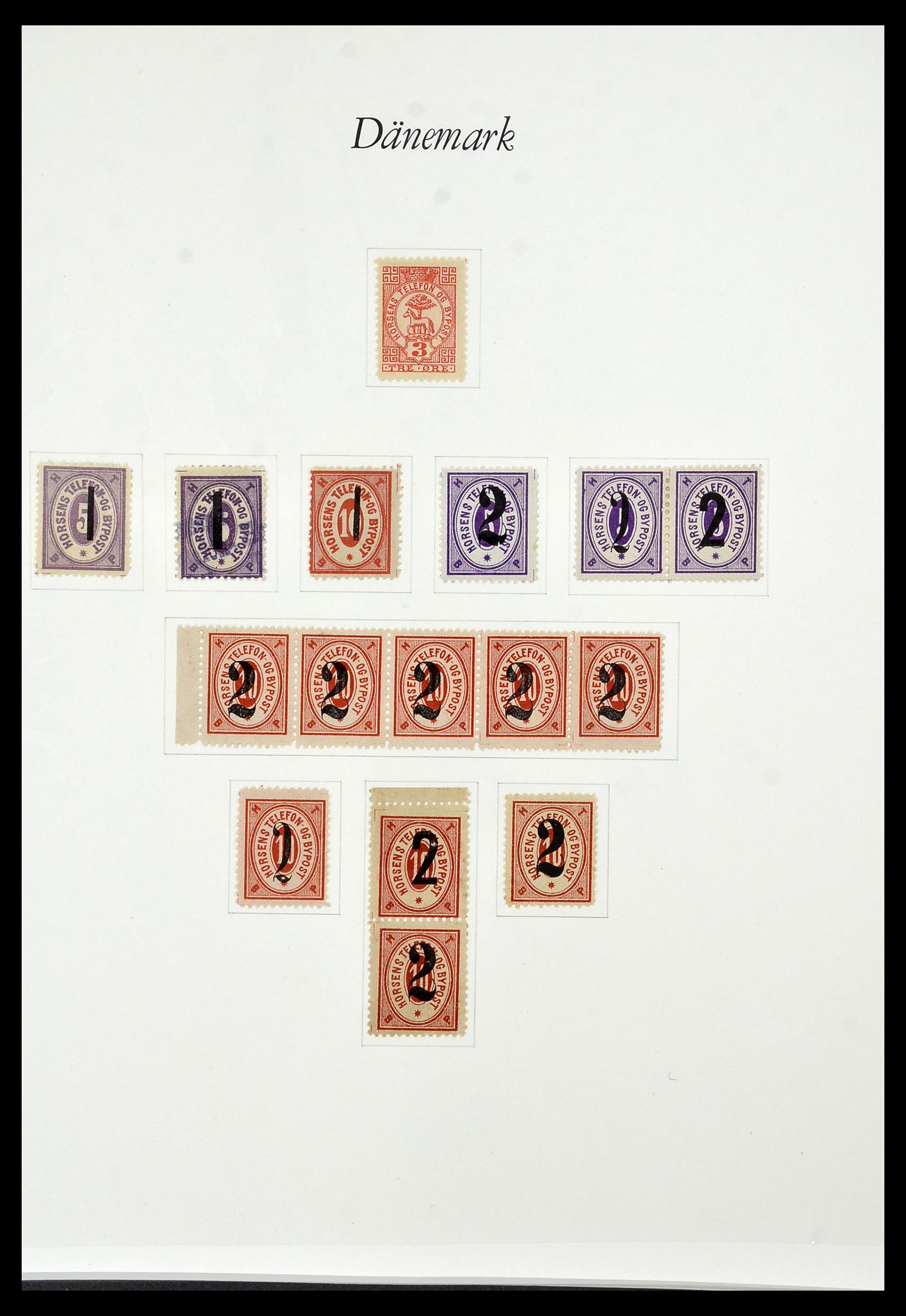 34155 034 - Postzegelverzameling 34155 Denemarken stadspost.