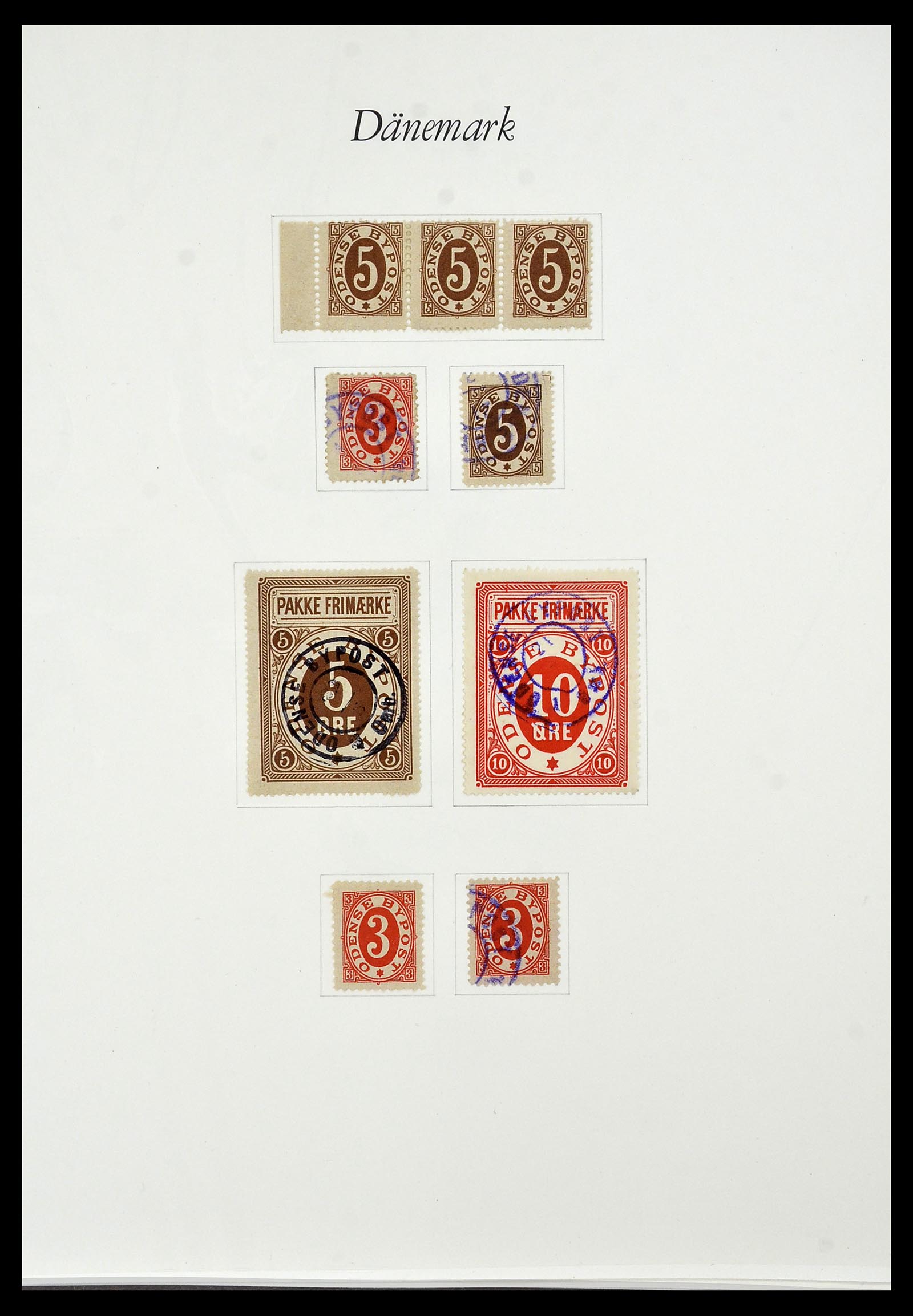 34155 036 - Postzegelverzameling 34155 Denemarken stadspost.