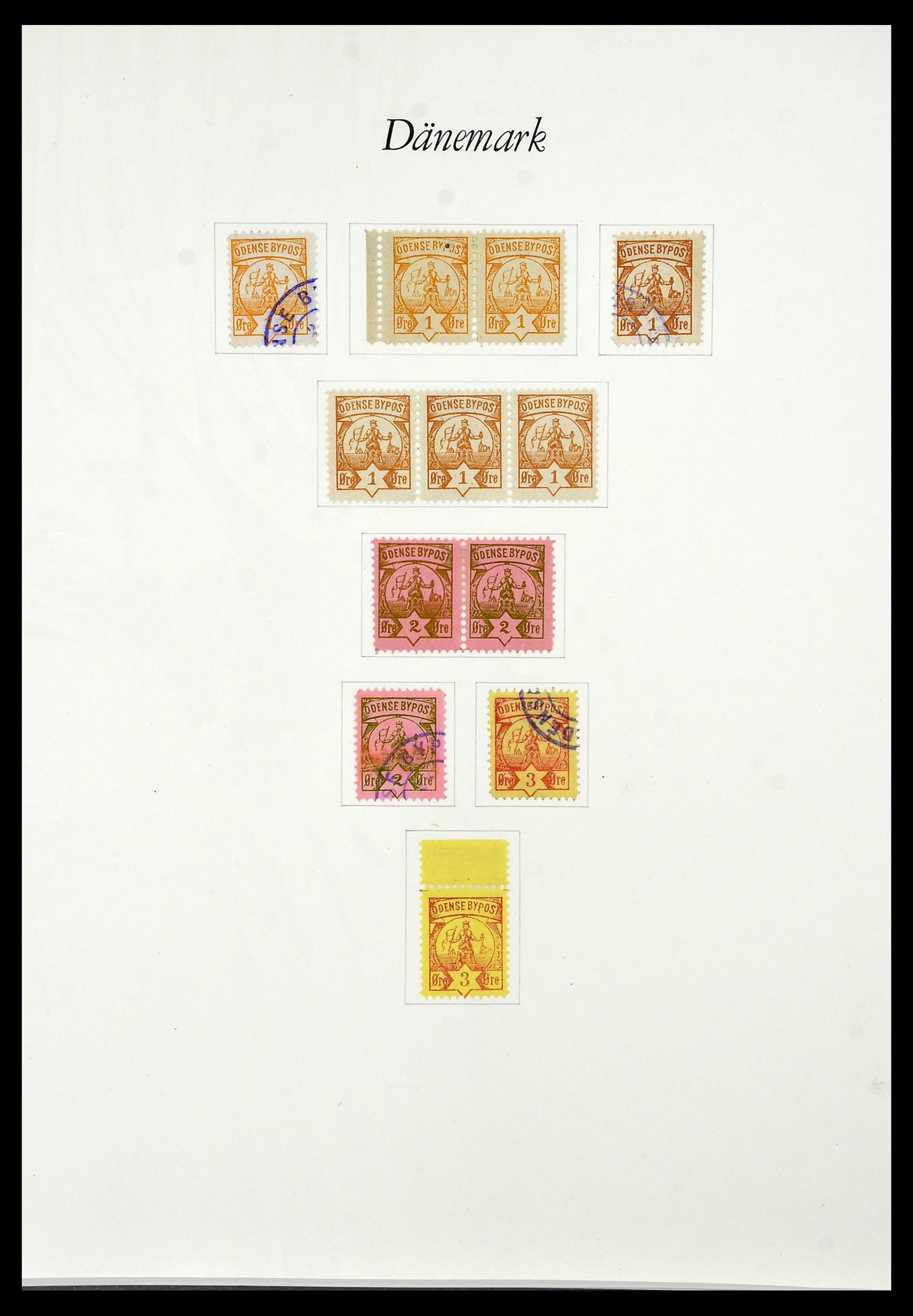 34155 038 - Postzegelverzameling 34155 Denemarken stadspost.