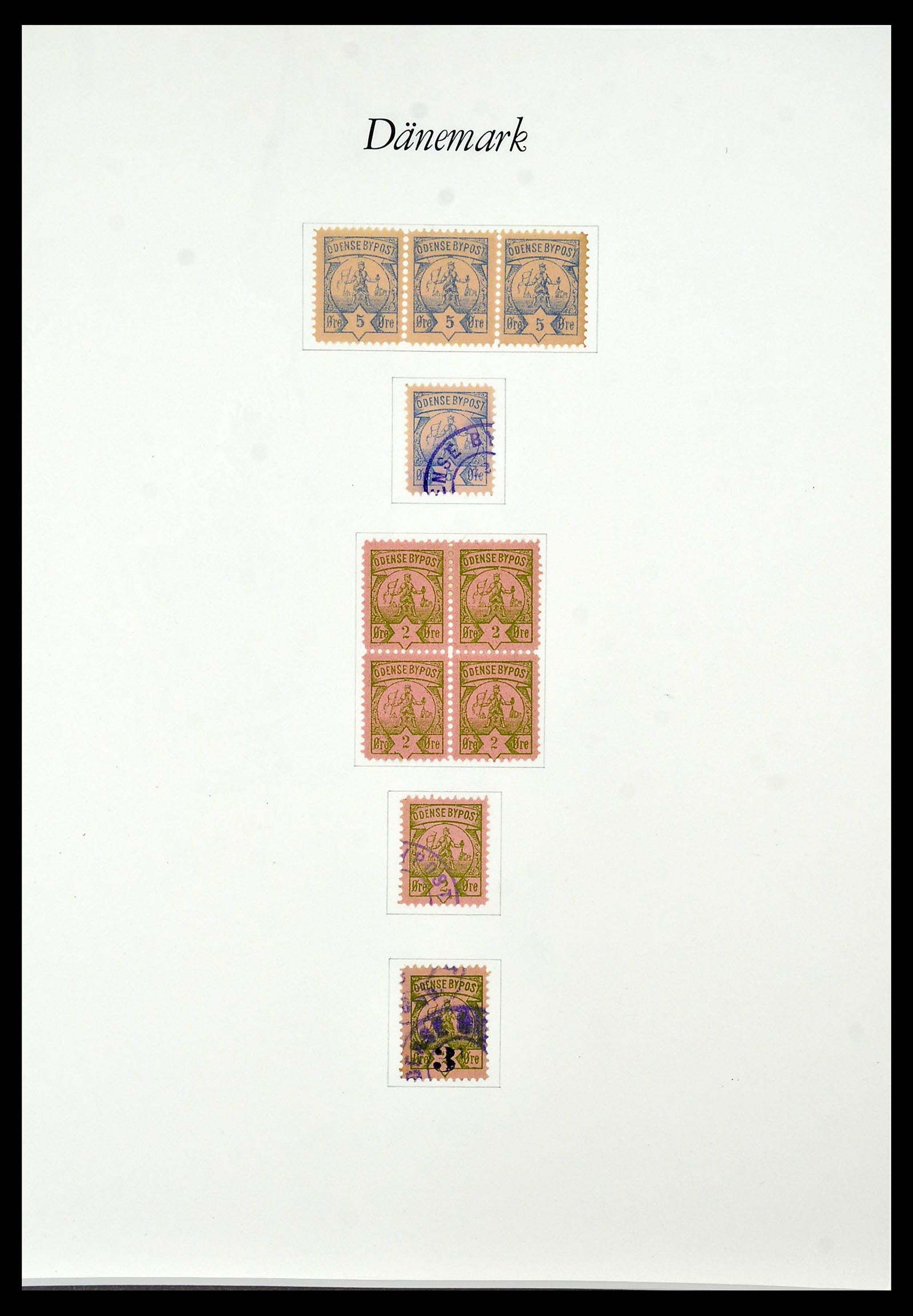 34155 039 - Postzegelverzameling 34155 Denemarken stadspost.