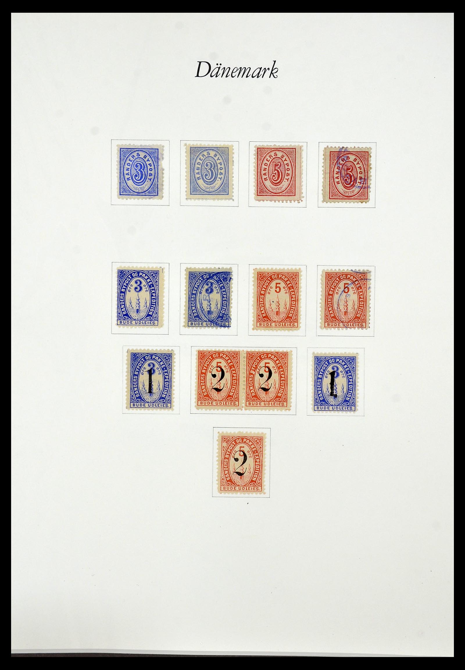 34155 041 - Postzegelverzameling 34155 Denemarken stadspost.