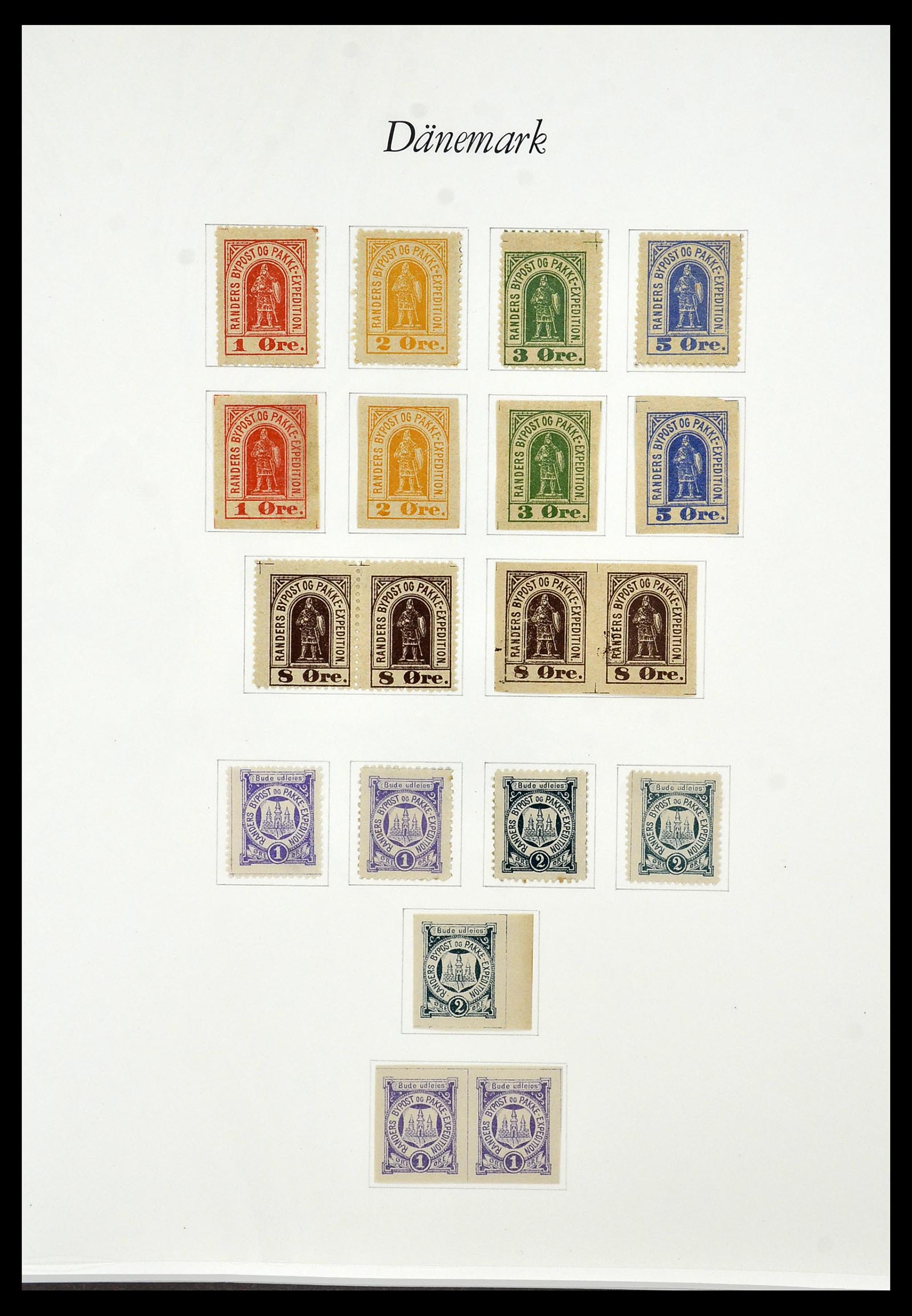 34155 042 - Postzegelverzameling 34155 Denemarken stadspost.