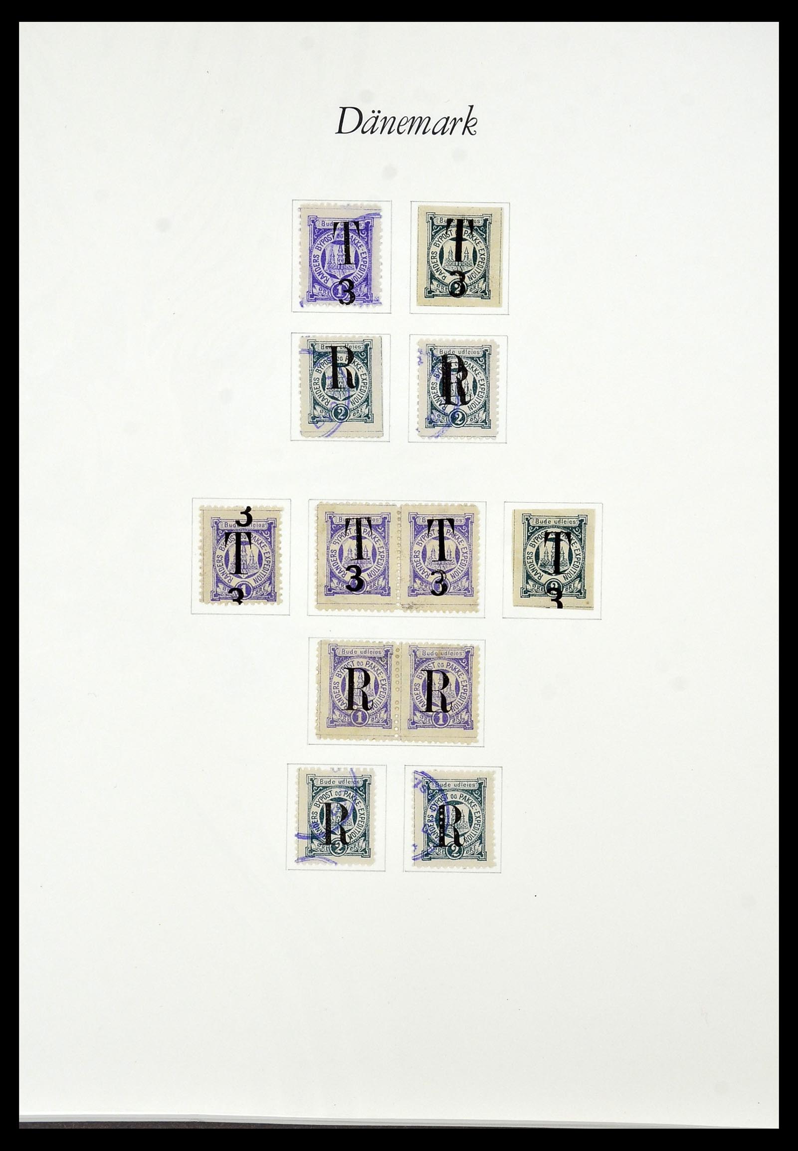 34155 045 - Postzegelverzameling 34155 Denemarken stadspost.