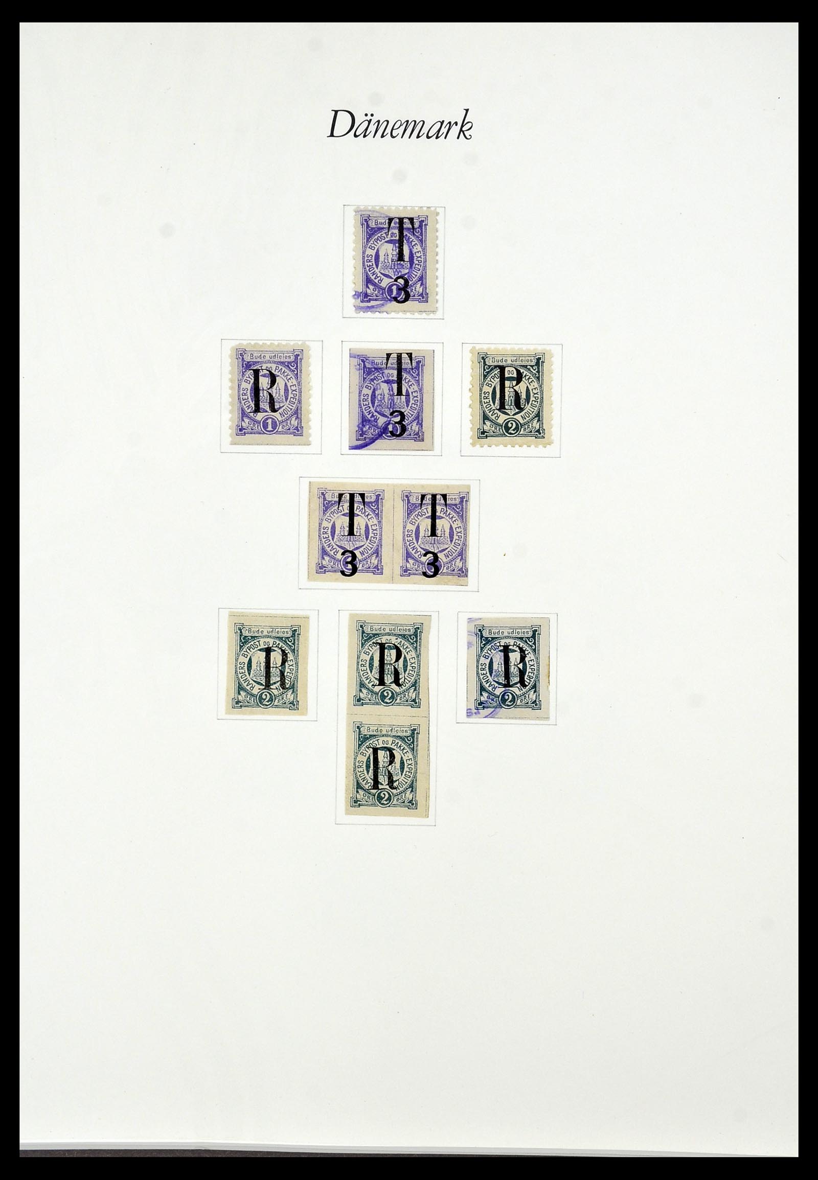 34155 046 - Postzegelverzameling 34155 Denemarken stadspost.