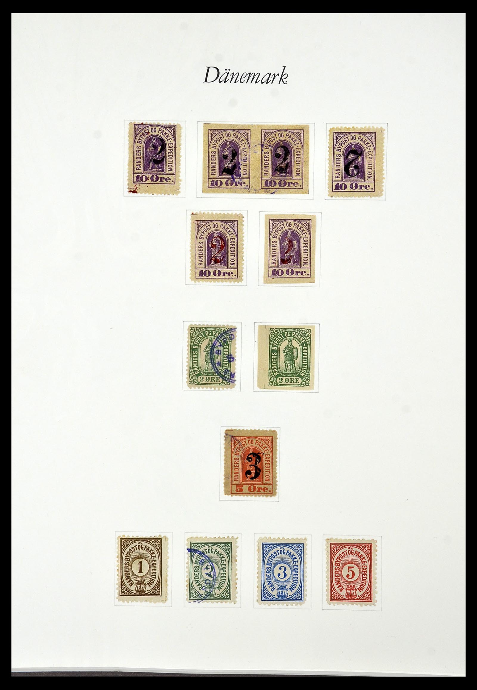 34155 048 - Postzegelverzameling 34155 Denemarken stadspost.