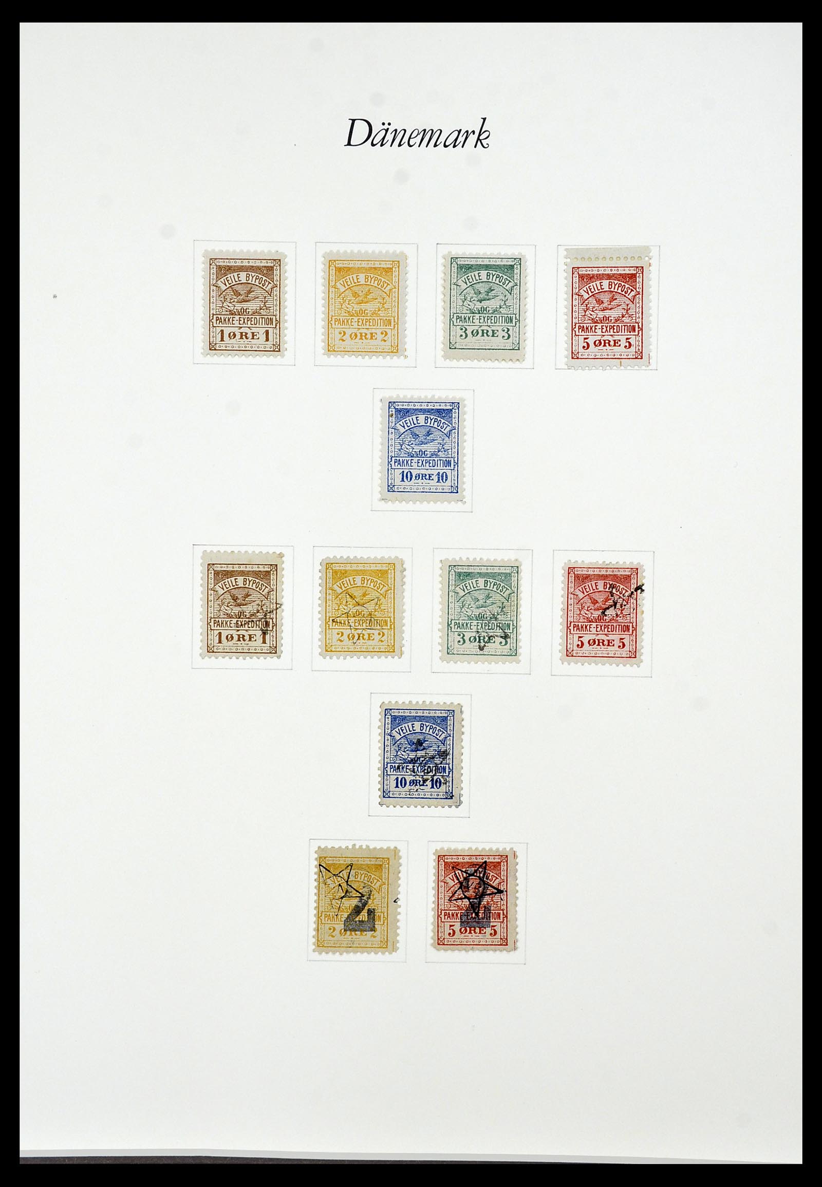 34155 050 - Postzegelverzameling 34155 Denemarken stadspost.