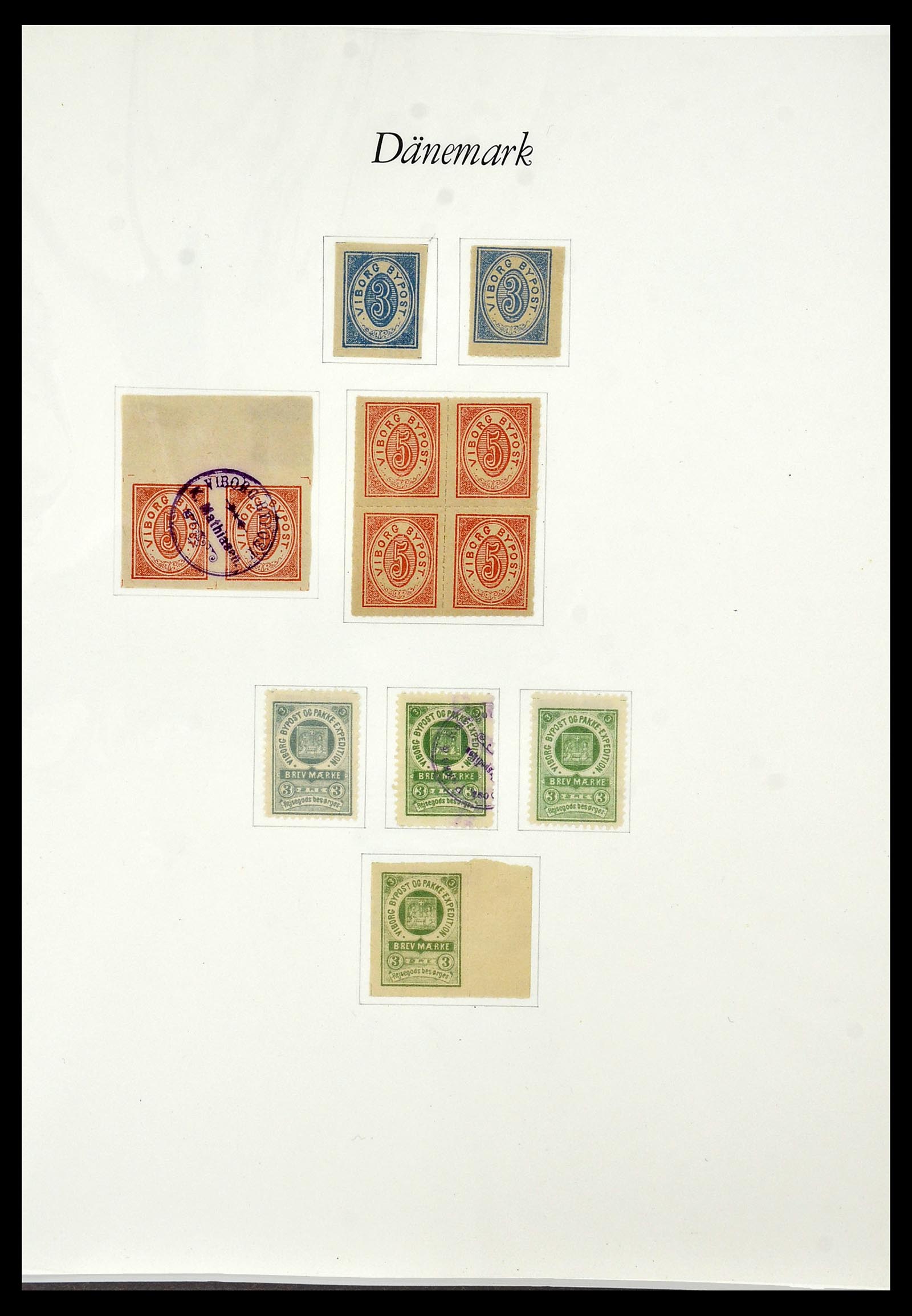 34155 051 - Postzegelverzameling 34155 Denemarken stadspost.