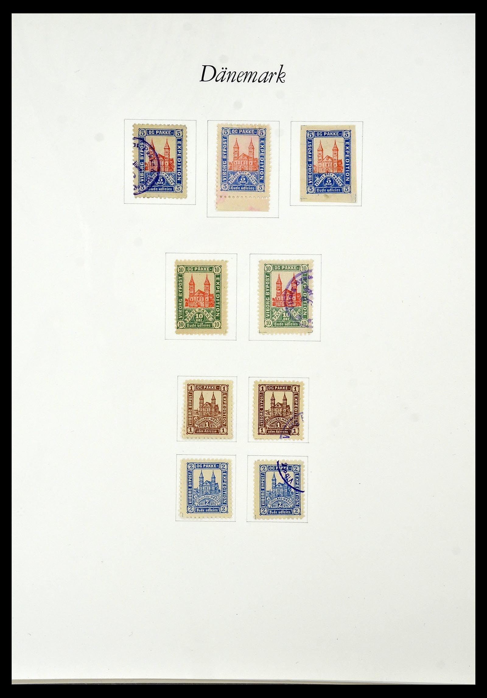34155 053 - Postzegelverzameling 34155 Denemarken stadspost.