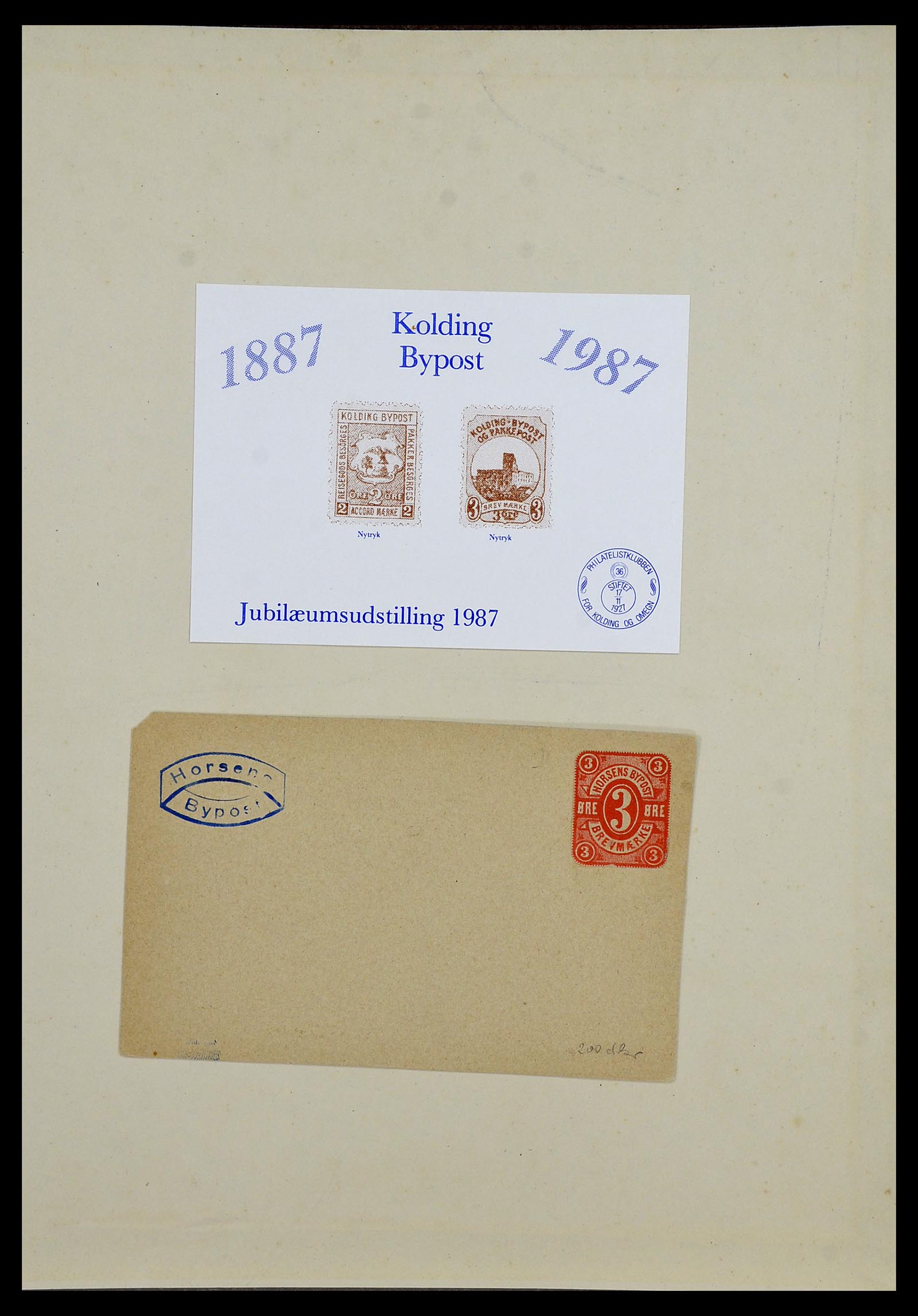 34155 054 - Postzegelverzameling 34155 Denemarken stadspost.
