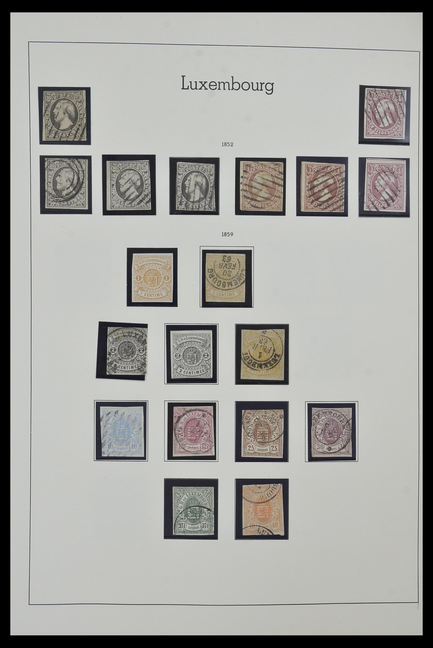34157 001 - Postzegelverzameling 34157 Luxemburg 1852-1974.