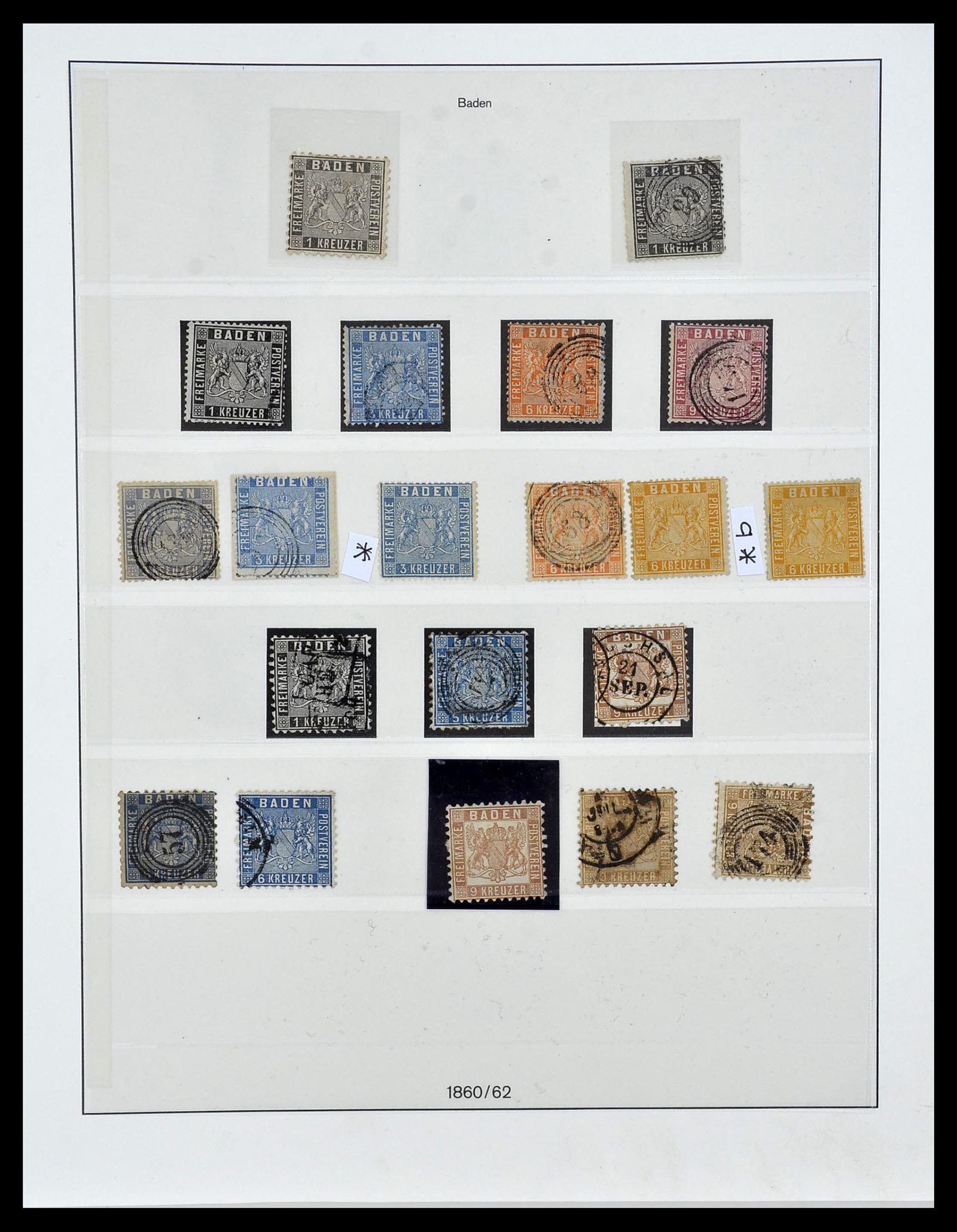 34158 002 - Postzegelverzameling 34158 Oud Duitse Staten 1850-1870.